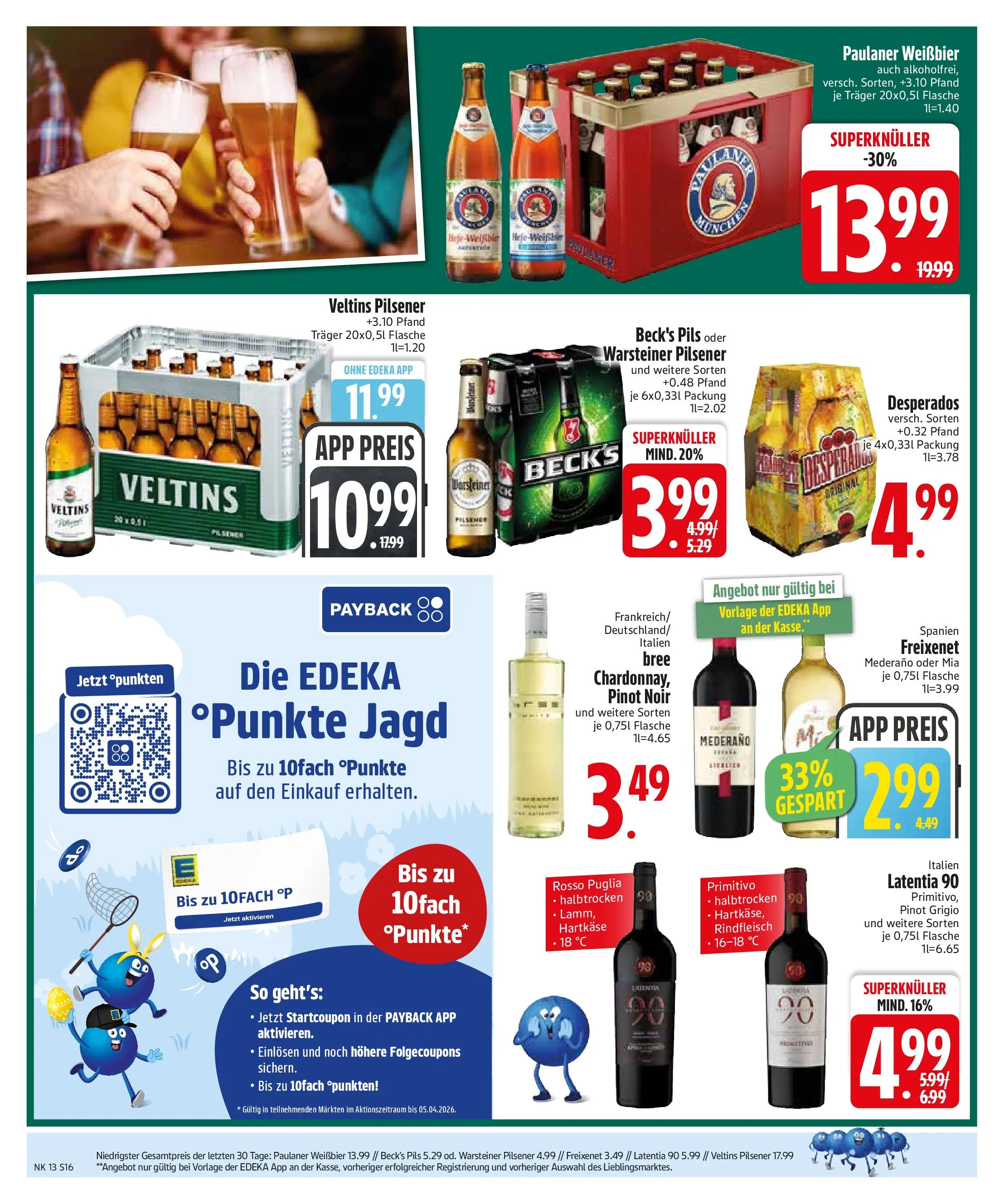 Edeka prospekt Sonthofen	 (ab 22.03.2026) » Angebote Online | Seite: 18 | Produkte: Freixenet, Pils, Warsteiner, Veltins
