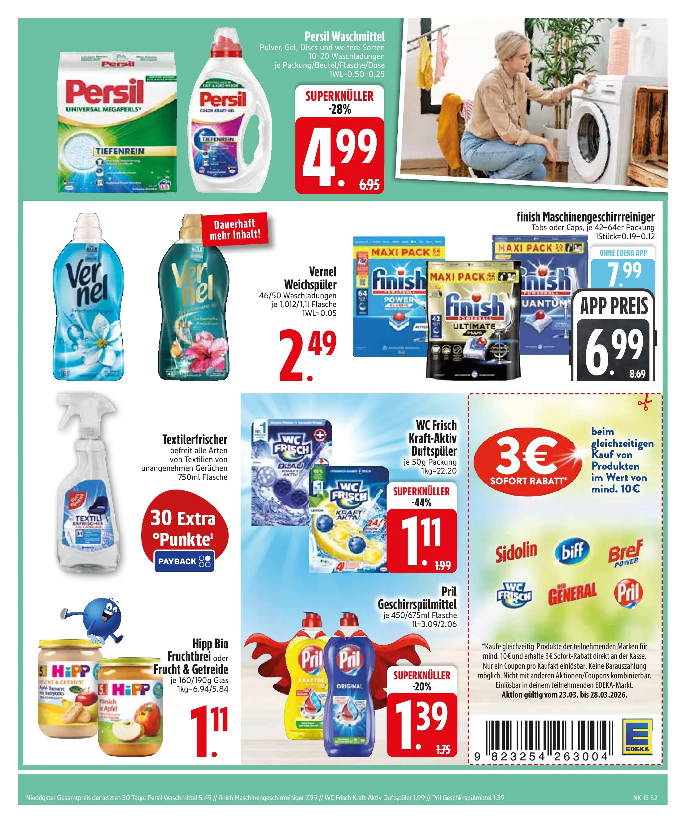Edeka prospekt Sonthofen	 (ab 22.03.2026) » Angebote Online | Seite: 23 | Produkte: Äpfel, Geschirrspülmittel, Pril, Getreide