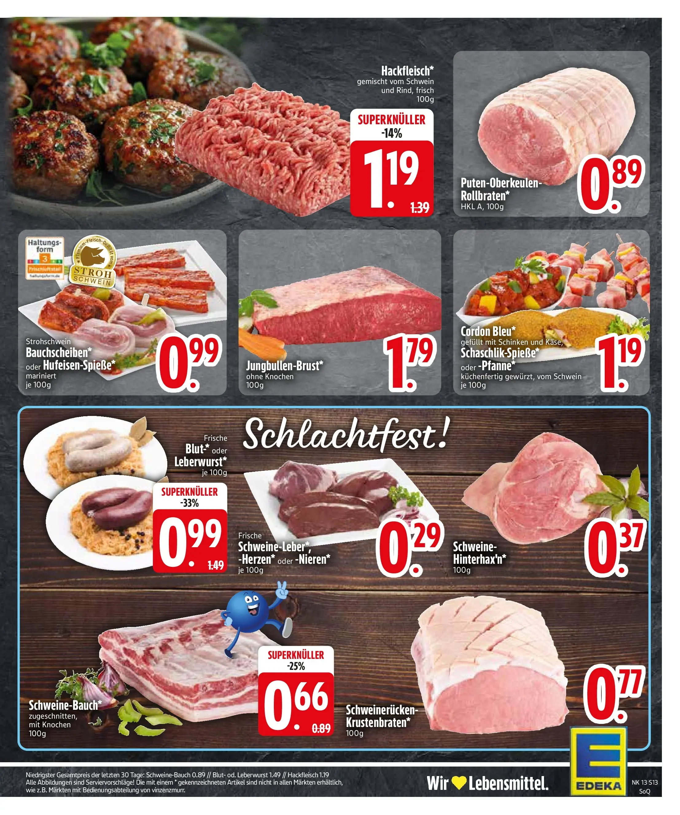 Edeka prospekt Sonthofen	 (ab 22.03.2026) » Angebote Online | Seite: 15 | Produkte: Schweinerucken, Schinken, Hackfleisch
