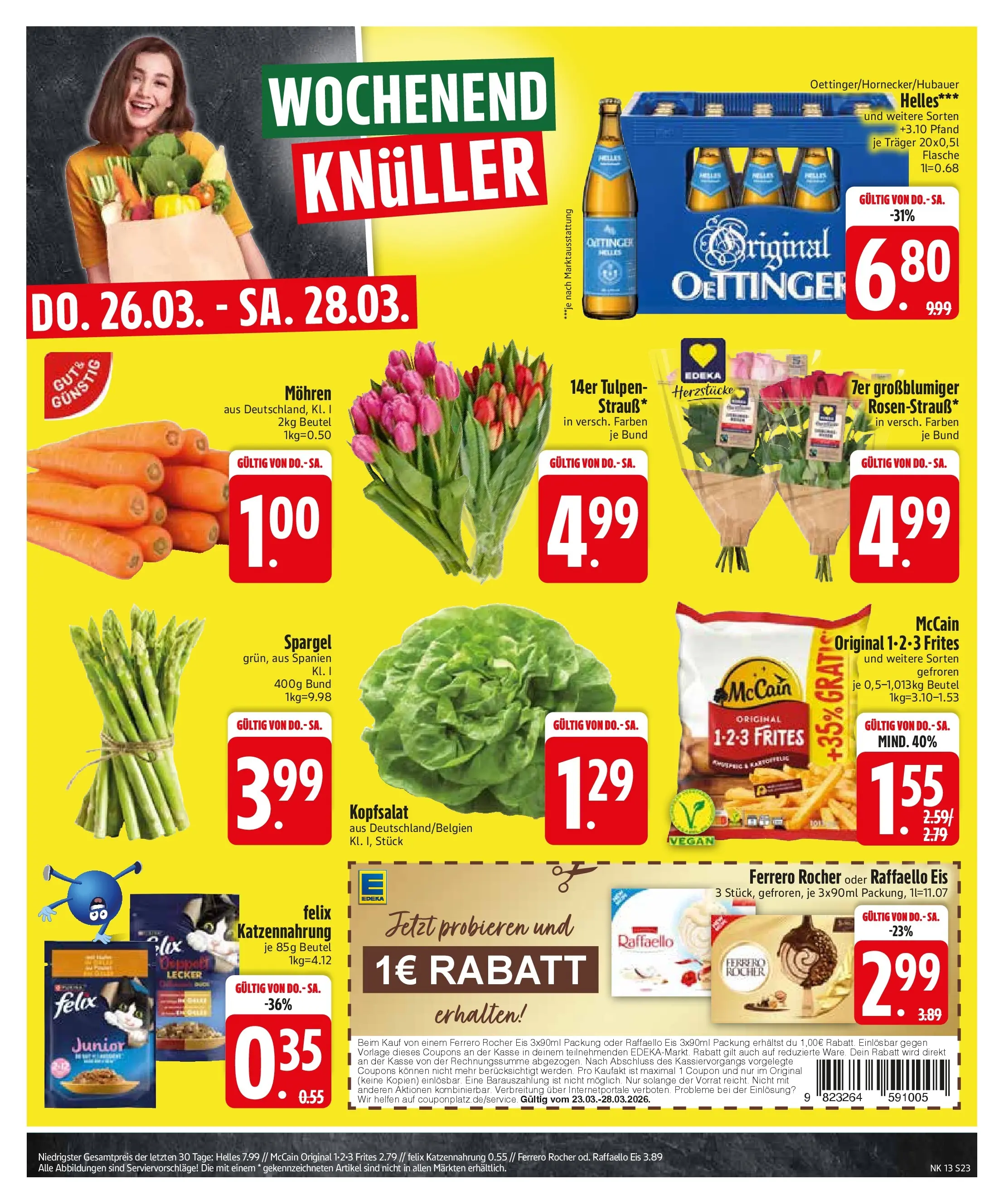 Edeka prospekt Sonthofen	 (ab 22.03.2026) » Angebote Online | Seite: 25 | Produkte: Spargel, Grat, Mohren, Eis