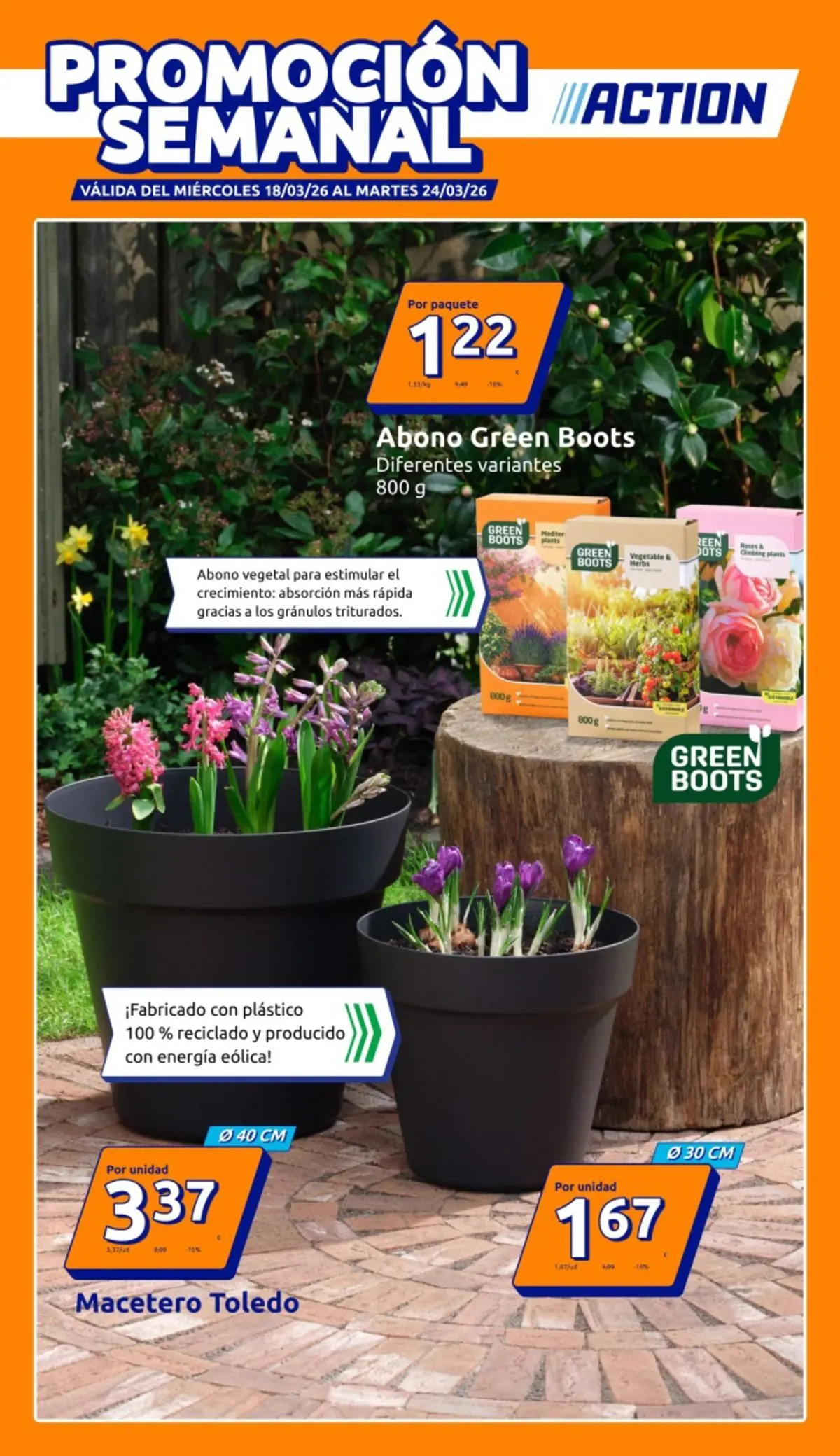 Action - Precios extremadamente bajos 28/02/2026 - 31/03/2026 | Página: 1 | Productos: Macetero