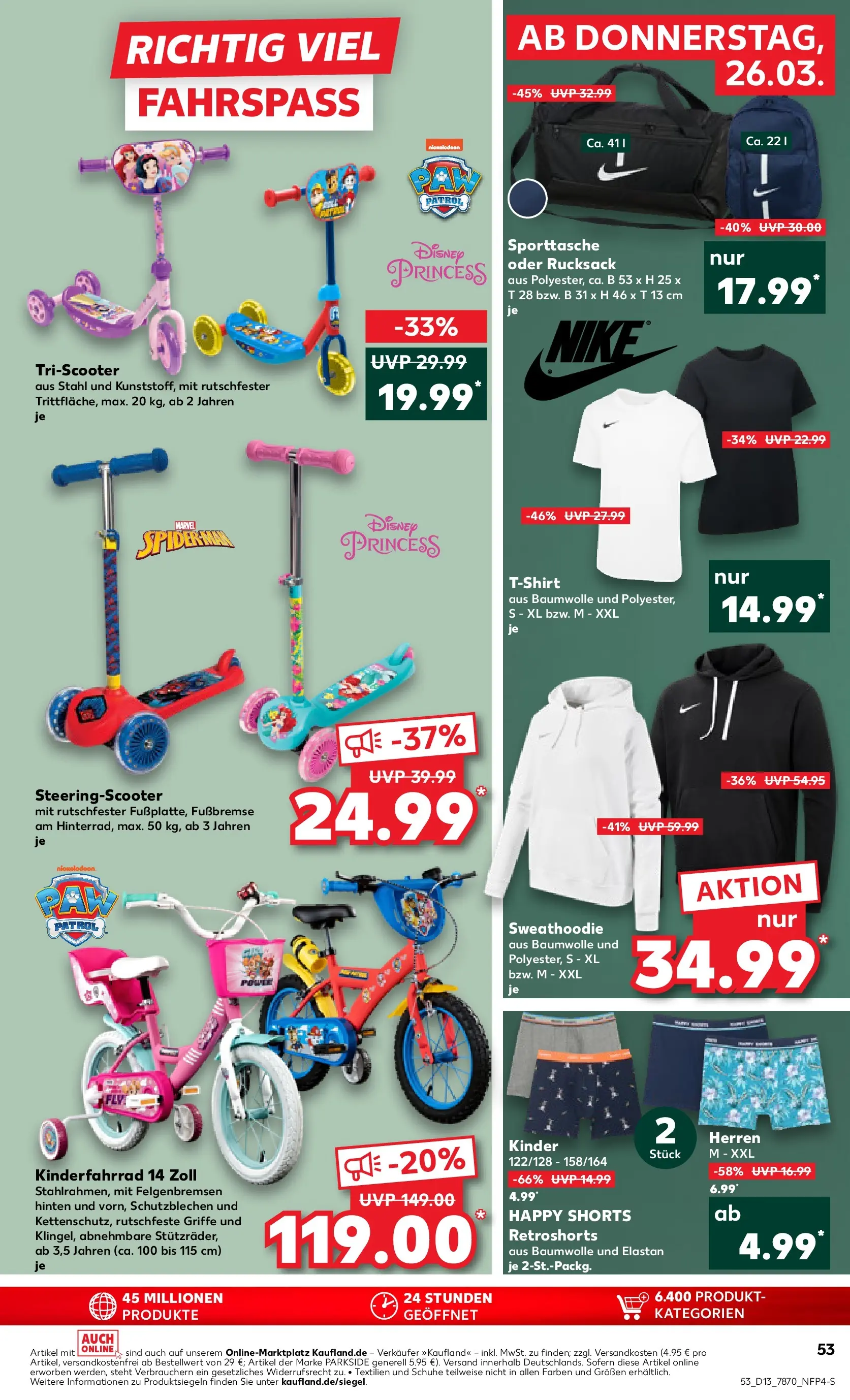Prospekt Kaufland ab 26.03.2026 » Angebote Online zum Blättern | Seite: 53 | Produkte: T-Shirt, Rucksack