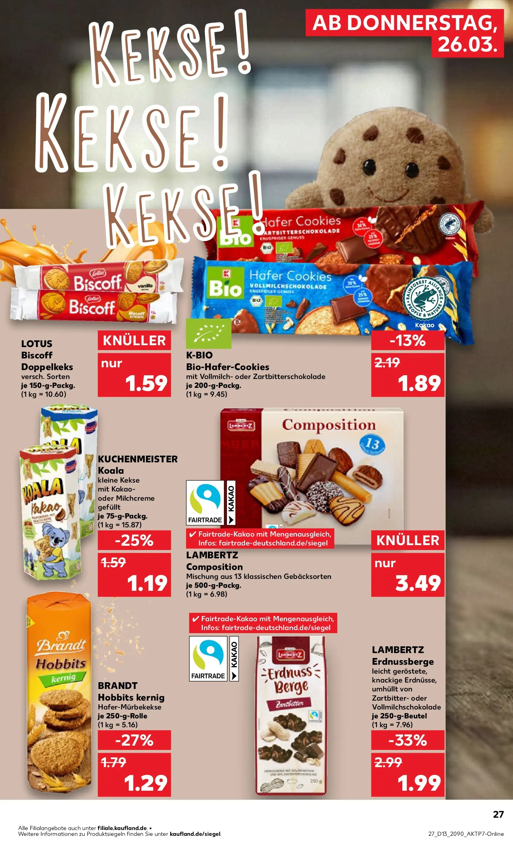 Prospekt Kaufland ab 25.03.2026 » Angebote Online zum Blättern | Seite: 27 | Produkte: Kekse