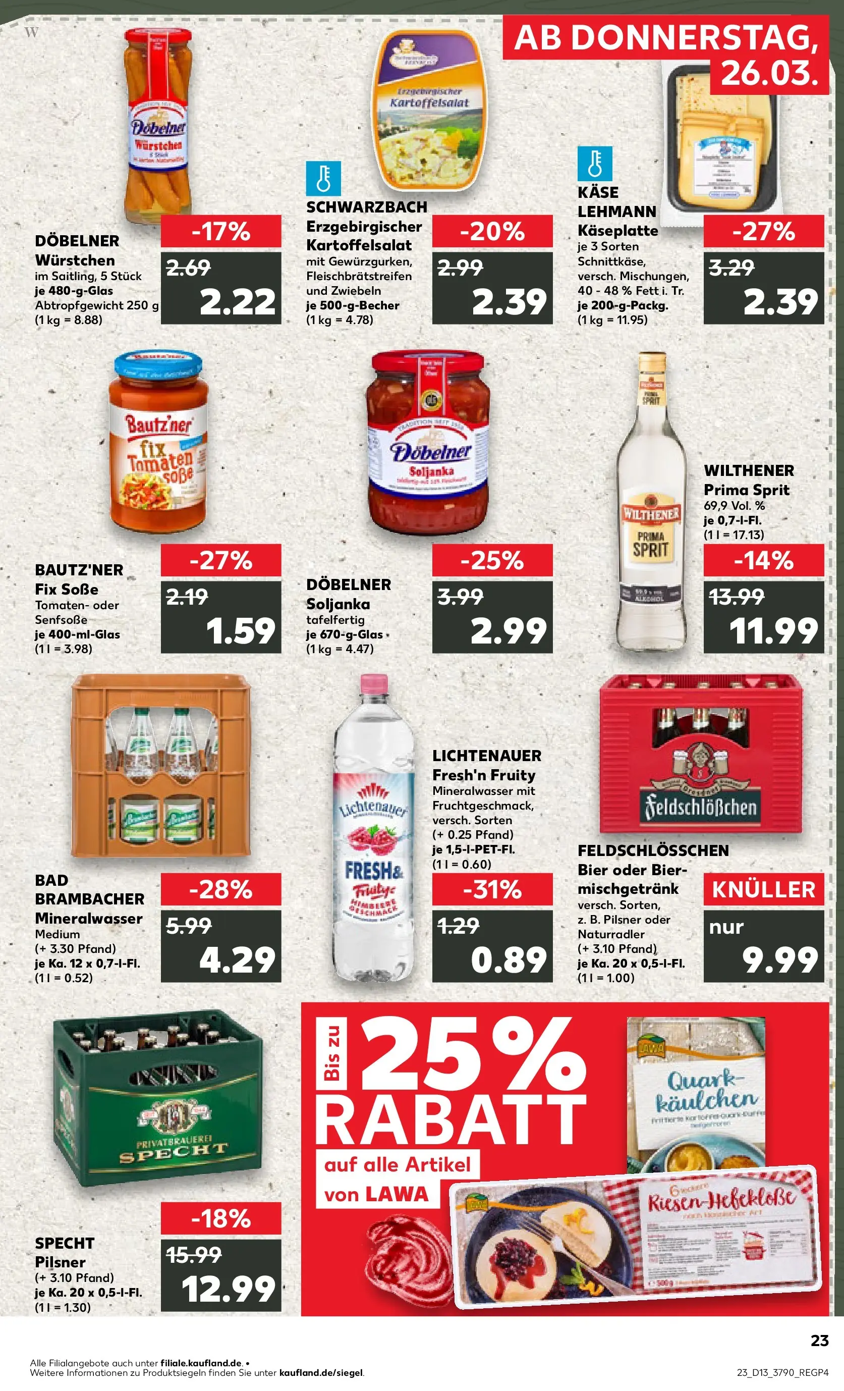 Prospekt Kaufland ab 25.03.2026 » Angebote und Werbung Online | Seite: 23 Prospekt Kaufland ab 25.03.2026 » Angebote Online zum Blättern | Seite: 23