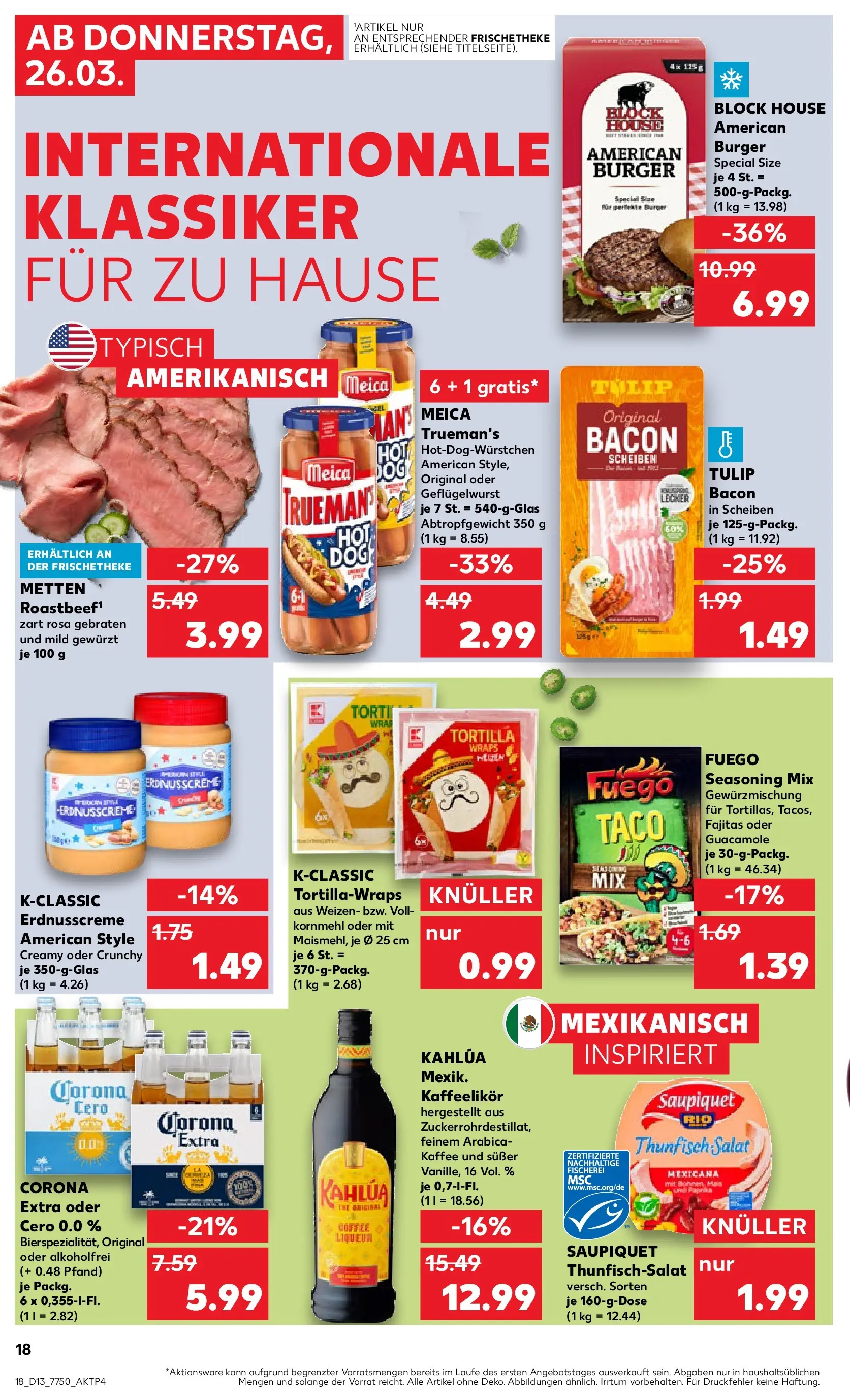 Prospekt Kaufland ab 25.03.2026 » Angebote und Werbung Online | Seite: 18 | Produkte: Butter, Thunfisch, Meica, Salat Prospekt Kaufland ab 25.03.2026 » Angebote Online zum Blättern | Seite: 18 | Produkte: Butter, Thunfisch, Meica, Salat