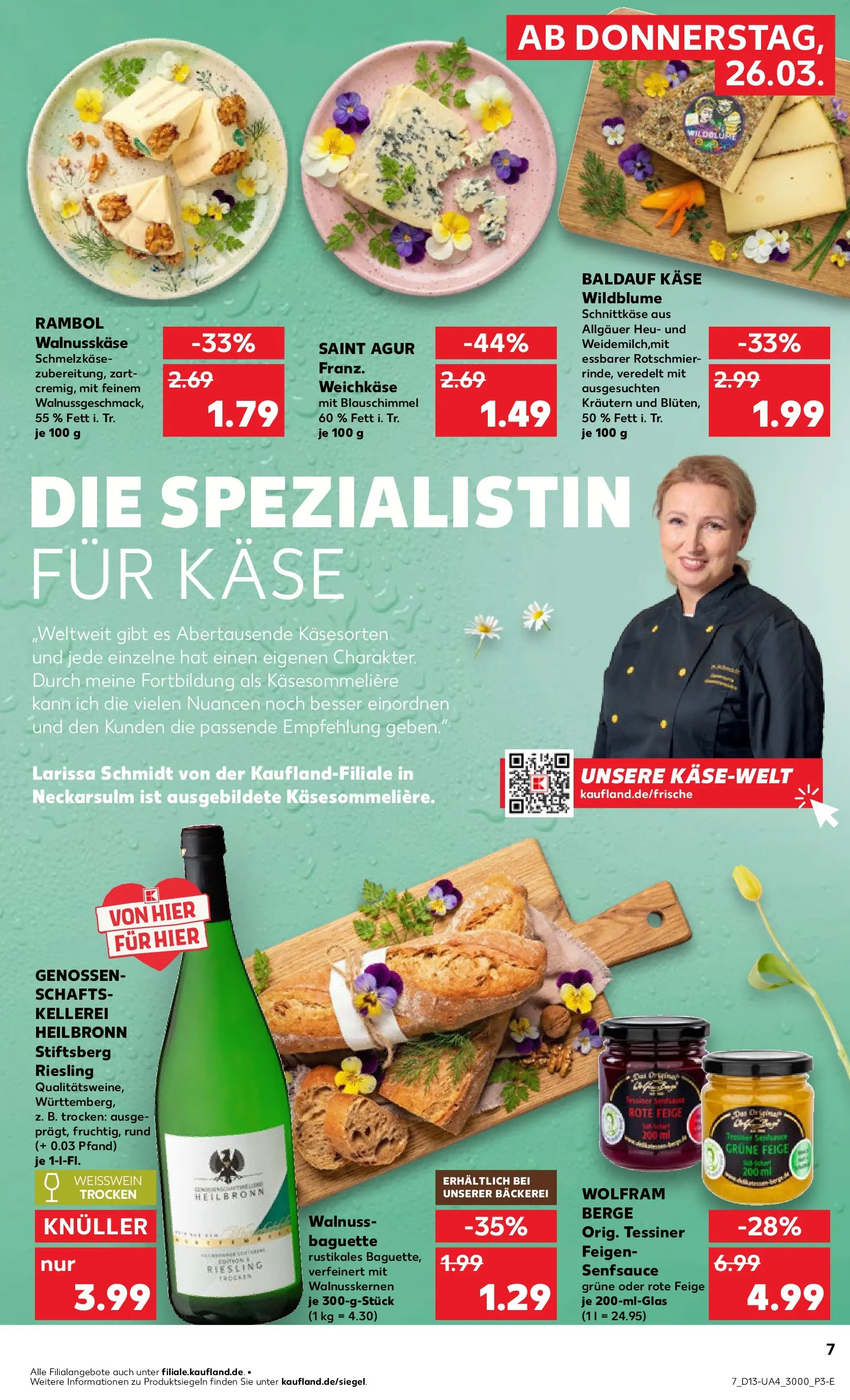 Prospekt Kaufland ab 26.03.2026 » Angebote Online zum Blättern | Seite: 75 | Produkte: Bäckerei, Käse, Weißwein, Baguette
