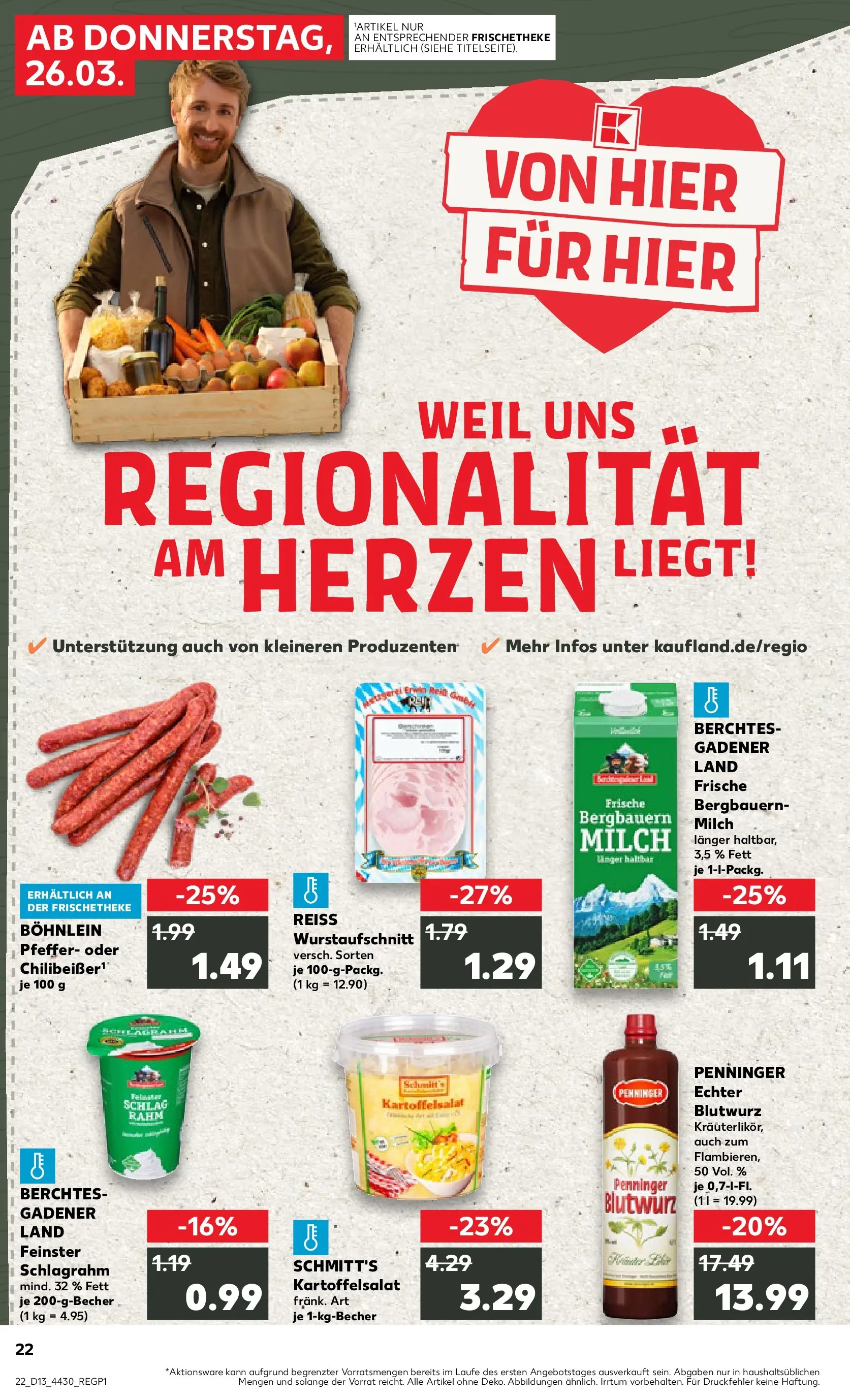 Prospekt Kaufland ab 25.03.2026 » Angebote und Werbung Online | Seite: 22 | Produkte: Milch, Pfeffer Prospekt Kaufland ab 25.03.2026 » Angebote Online zum Blättern | Seite: 22 | Produkte: Milch, Pfeffer