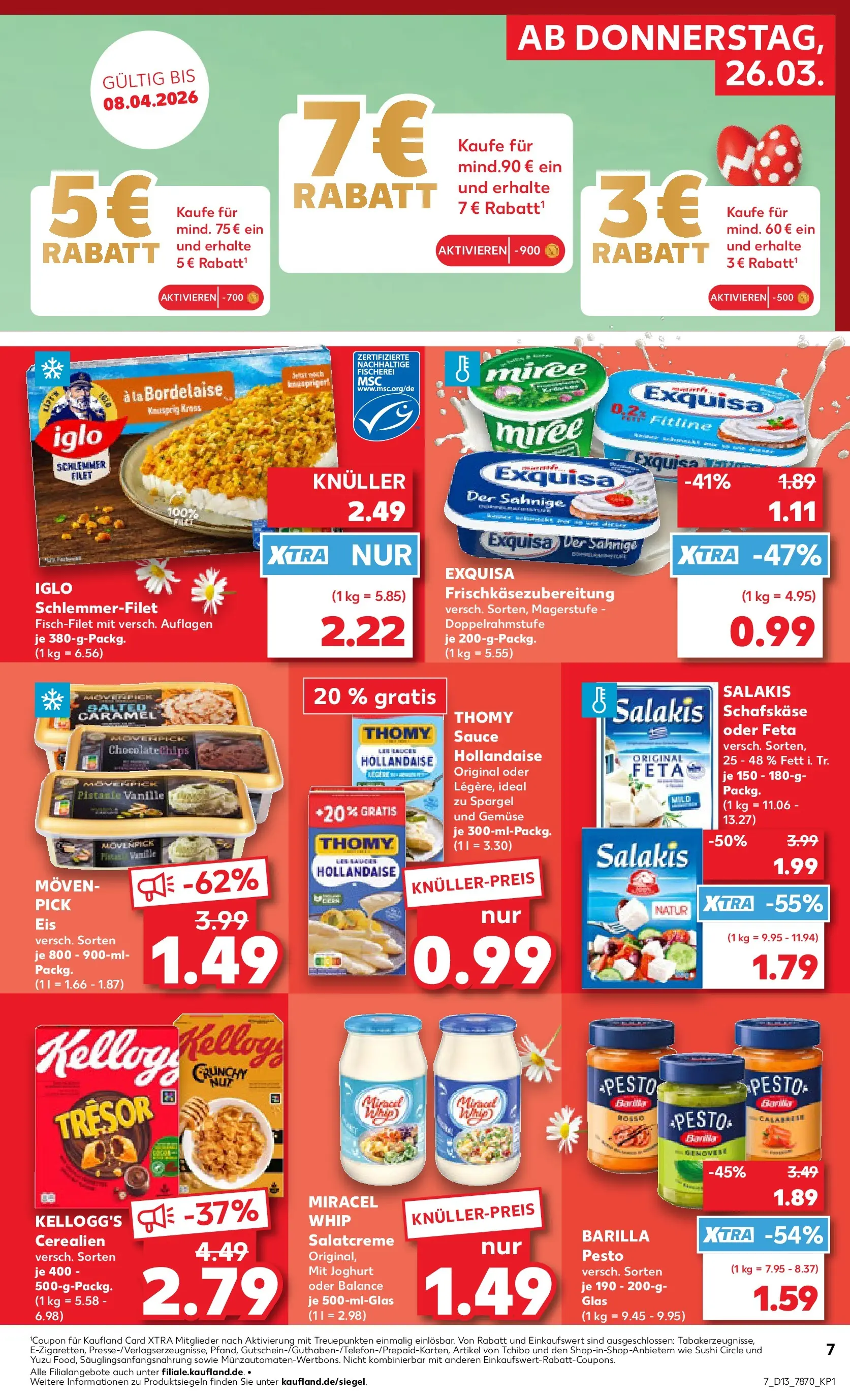Prospekt Kaufland ab 26.03.2026 » Angebote Online zum Blättern | Seite: 7 | Produkte: Kellogg's, Spargel, Salakis, Schafskase