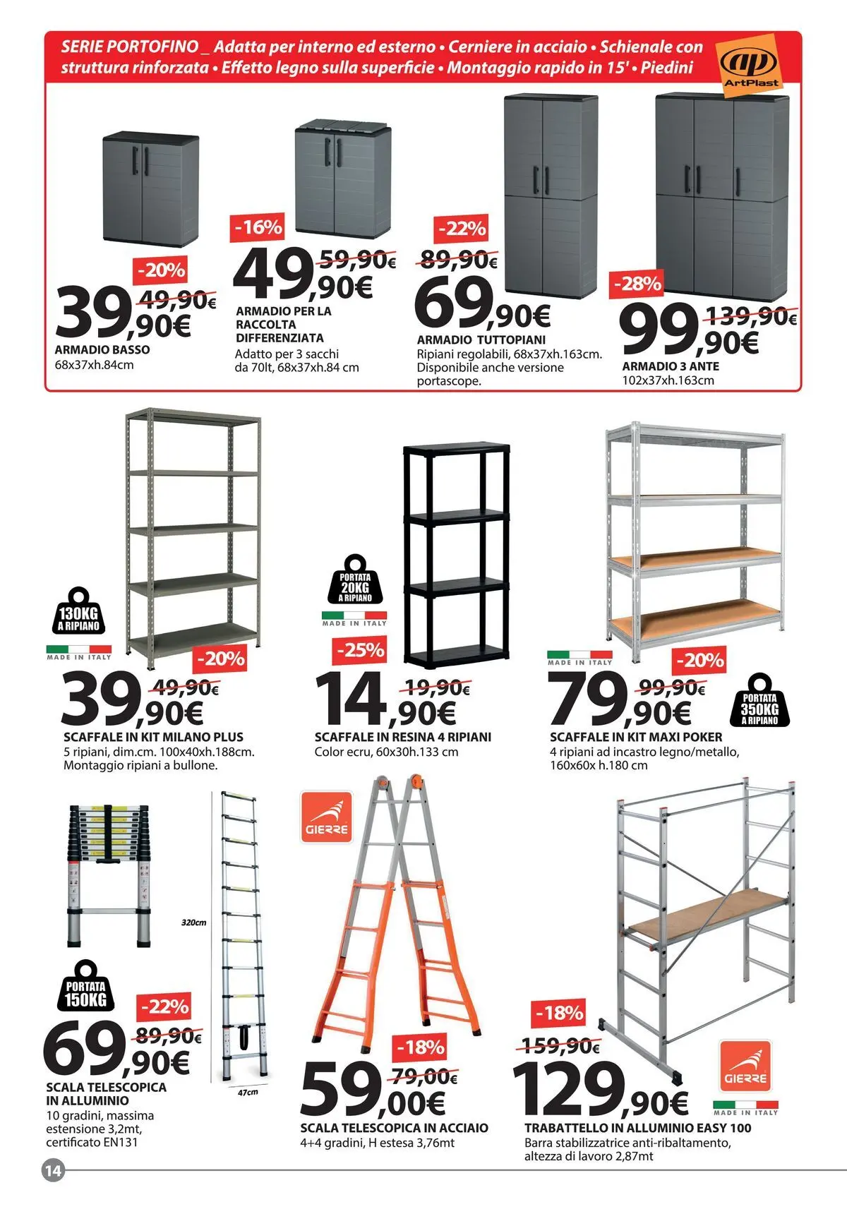 Nuovo Offerte - Ogni idea merita la sua Primavera dal 18/03/2026 > offerte anteprima 🛍️ | Pagina: 14 | Prodotti: Ripiano, Scala, Alluminio, Armadio