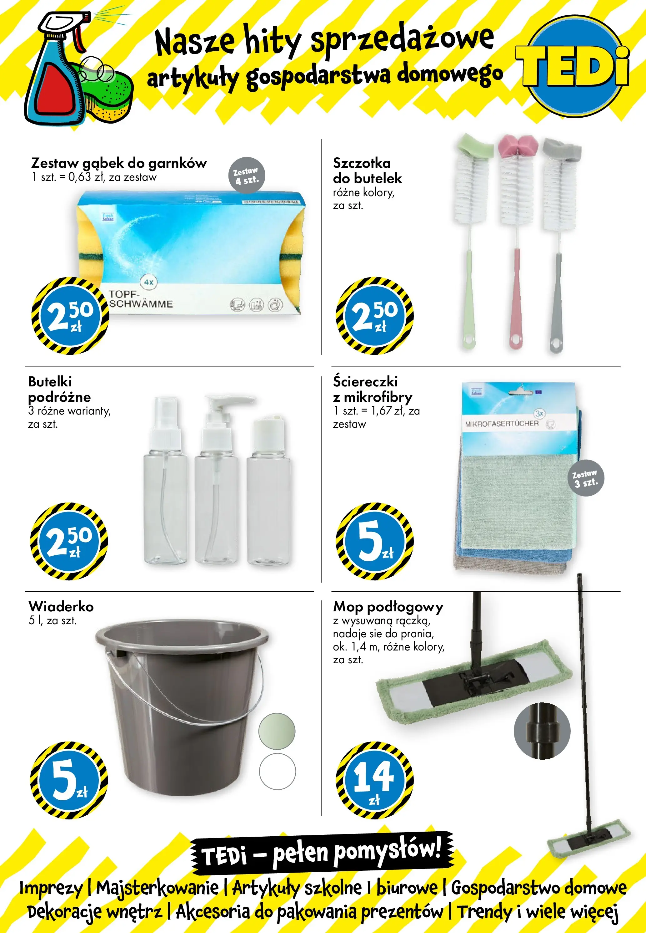 TEDi gazetka - Sosnowiec od (21.03.2026 - 28.03.2026) | Strona: 8 | Produkty: Szczotka, Artykuły szkolne