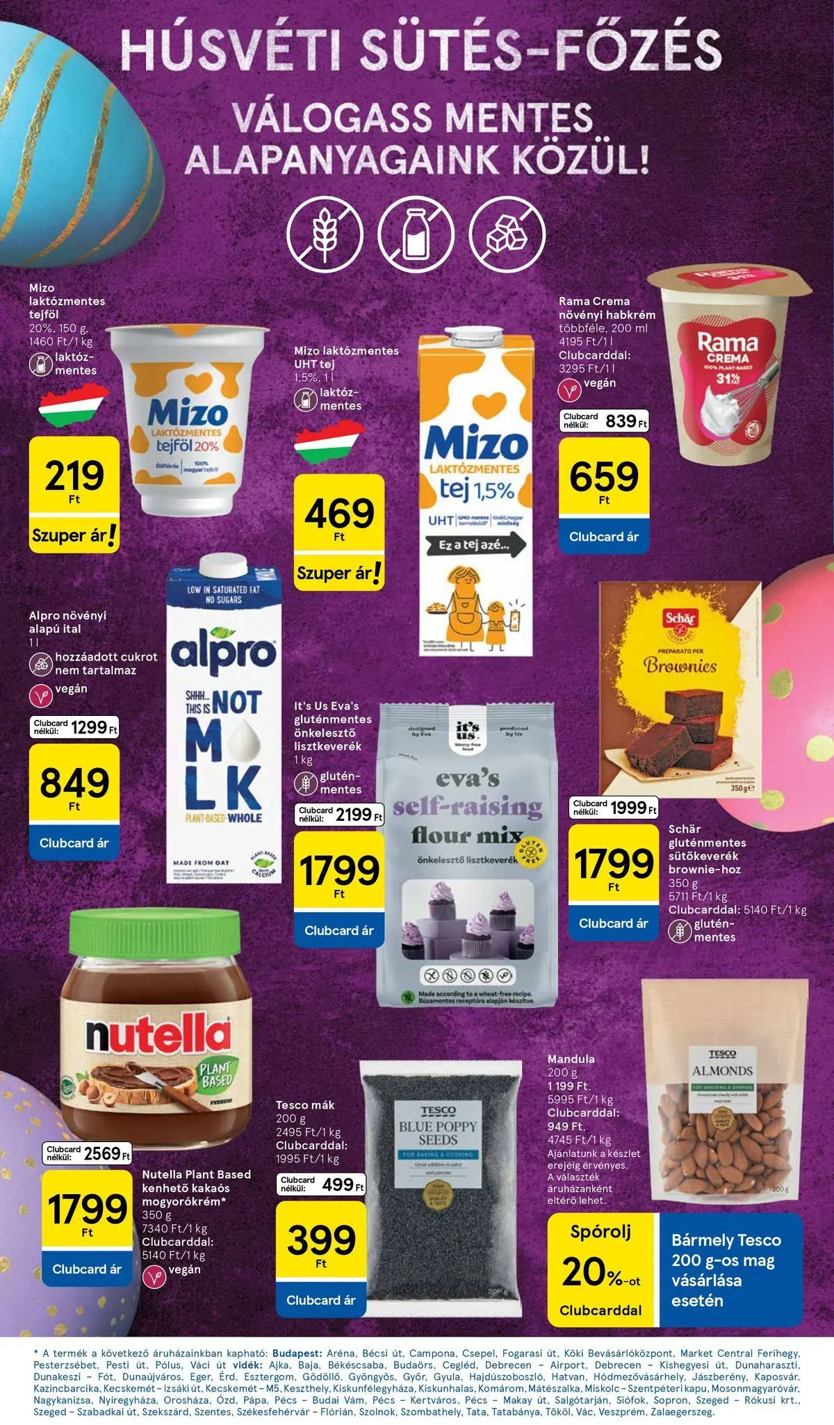 Tesco akciós újság - 2026.03.19.-tól - online | Oldal: 8 | Termékek: Alpro, Laktózmentes tej, Tejföl, Mák
