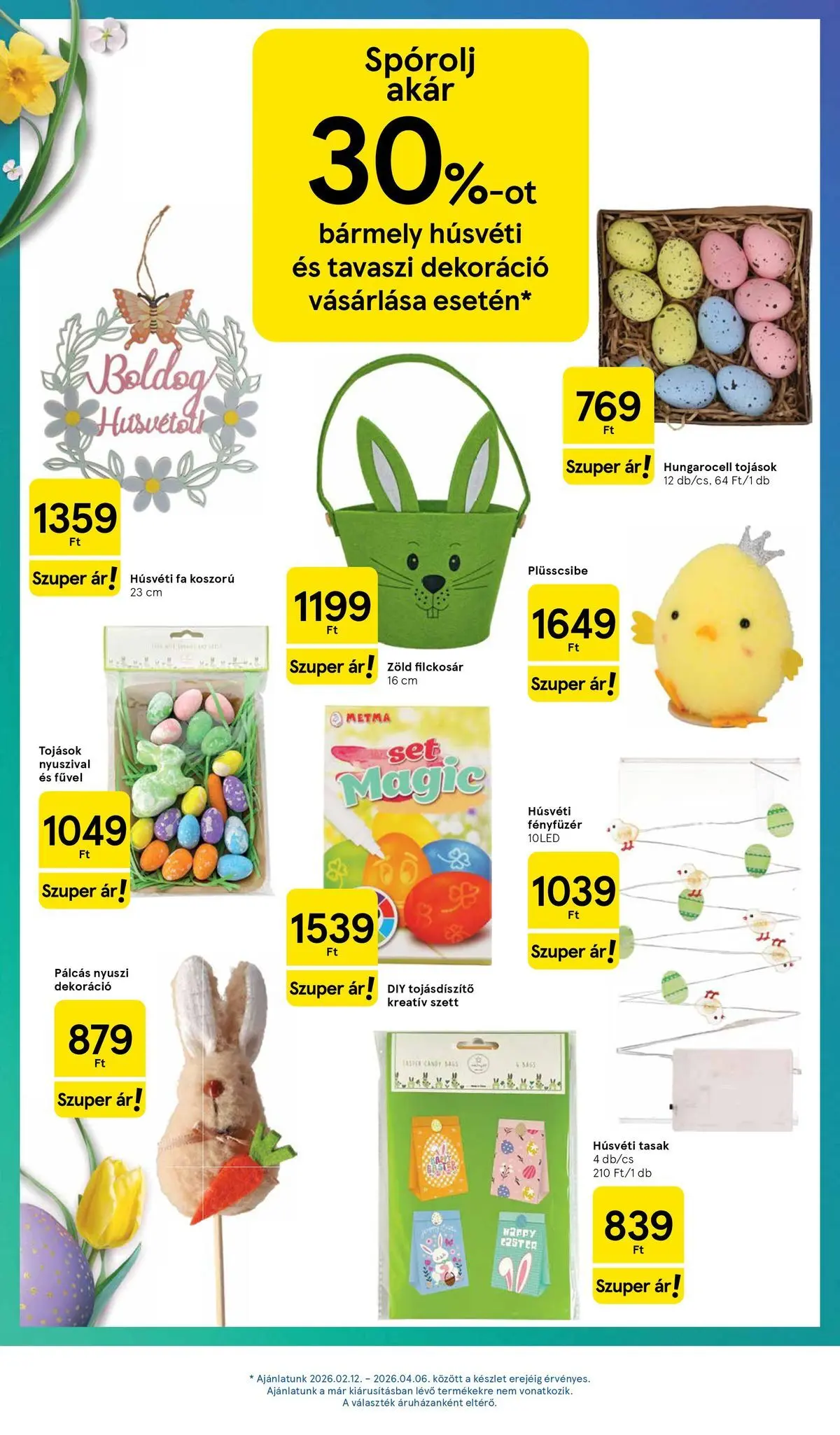 Tesco akciós újság - 2026.03.19.-tól - online | Oldal: 13 | Termékek: Fényfüzér, Dekoráció, Koszorú
