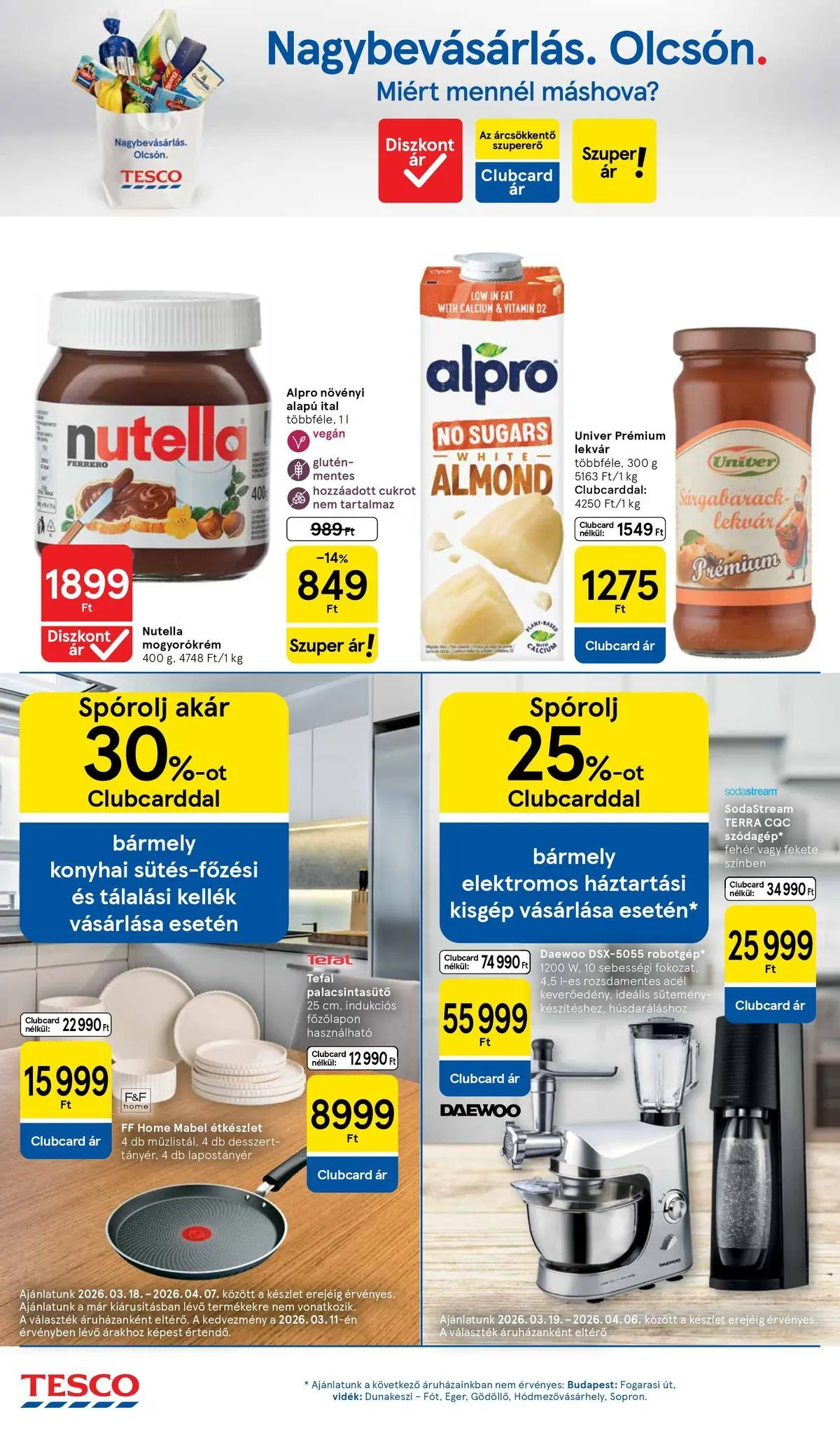 Tesco akciós újság - 2026.03.19.-tól - online | Oldal: 16 | Termékek: Alpro, Lekvár, Nutella, Vegán