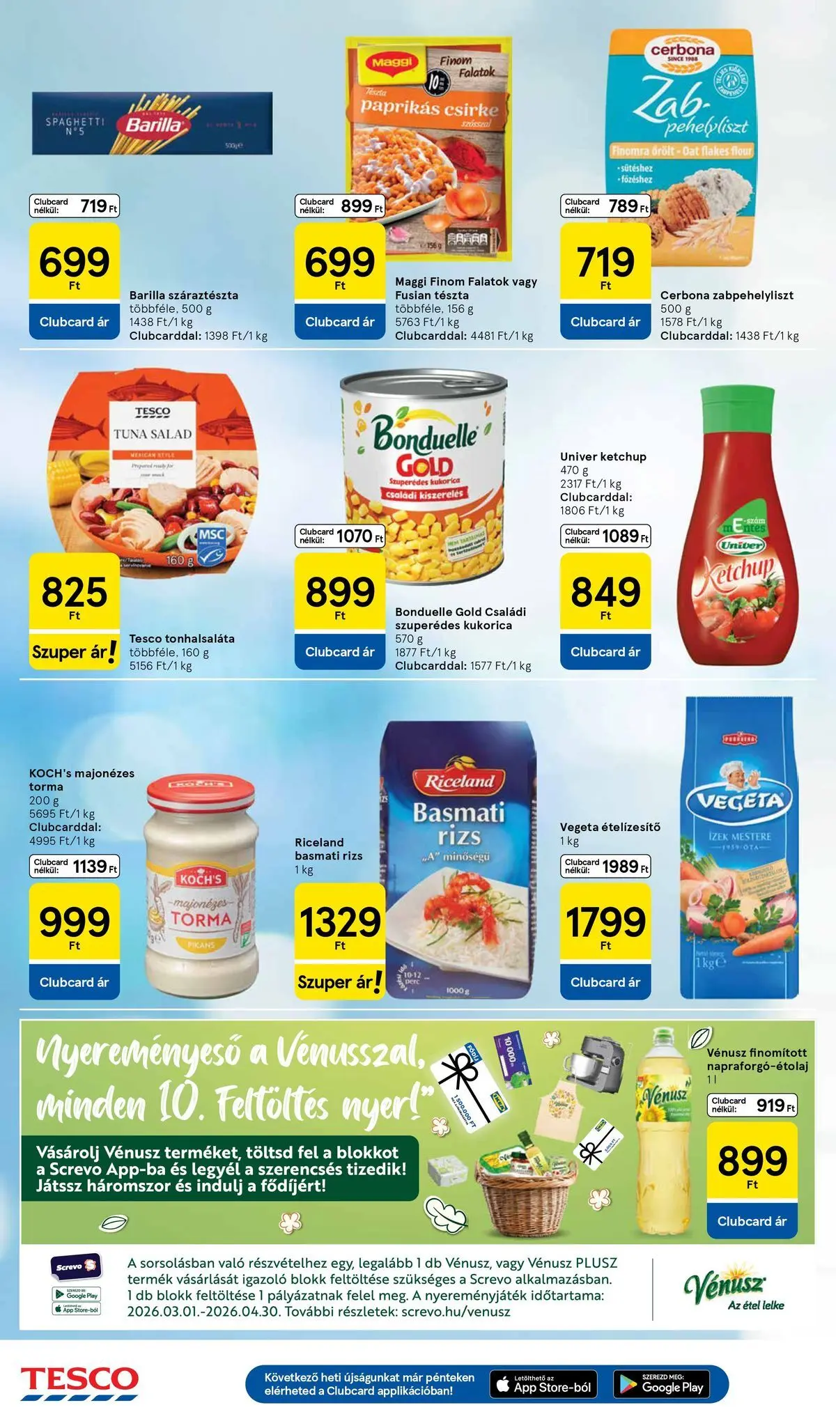 Tesco akciós újság - 2026.03.19.-tól - online | Oldal: 20 | Termékek: Vegeta, Rizs, Tészta, Ételízesítő