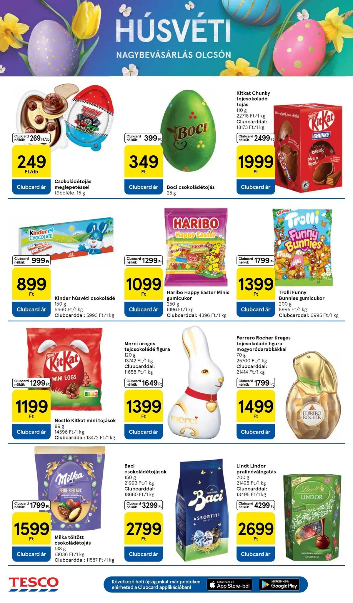 Tesco akciós újság - 2026.03.19.-tól - online | Oldal: 22 | Termékek: Gumicukor, Ferrero rocher, Tejcsokoládé, Tojás