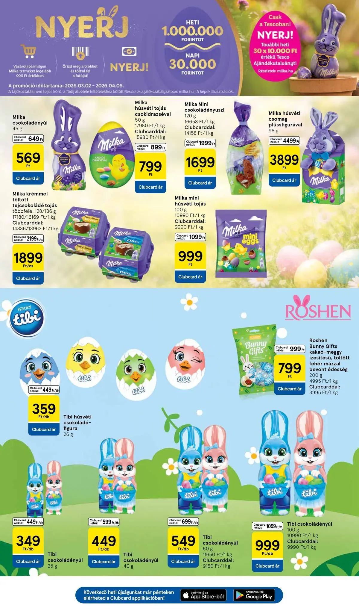 Tesco akciós újság - 2026.03.19.-tól - online | Oldal: 23 | Termékek: Édesség, Tejcsokoládé, Tojás, Csokoládé