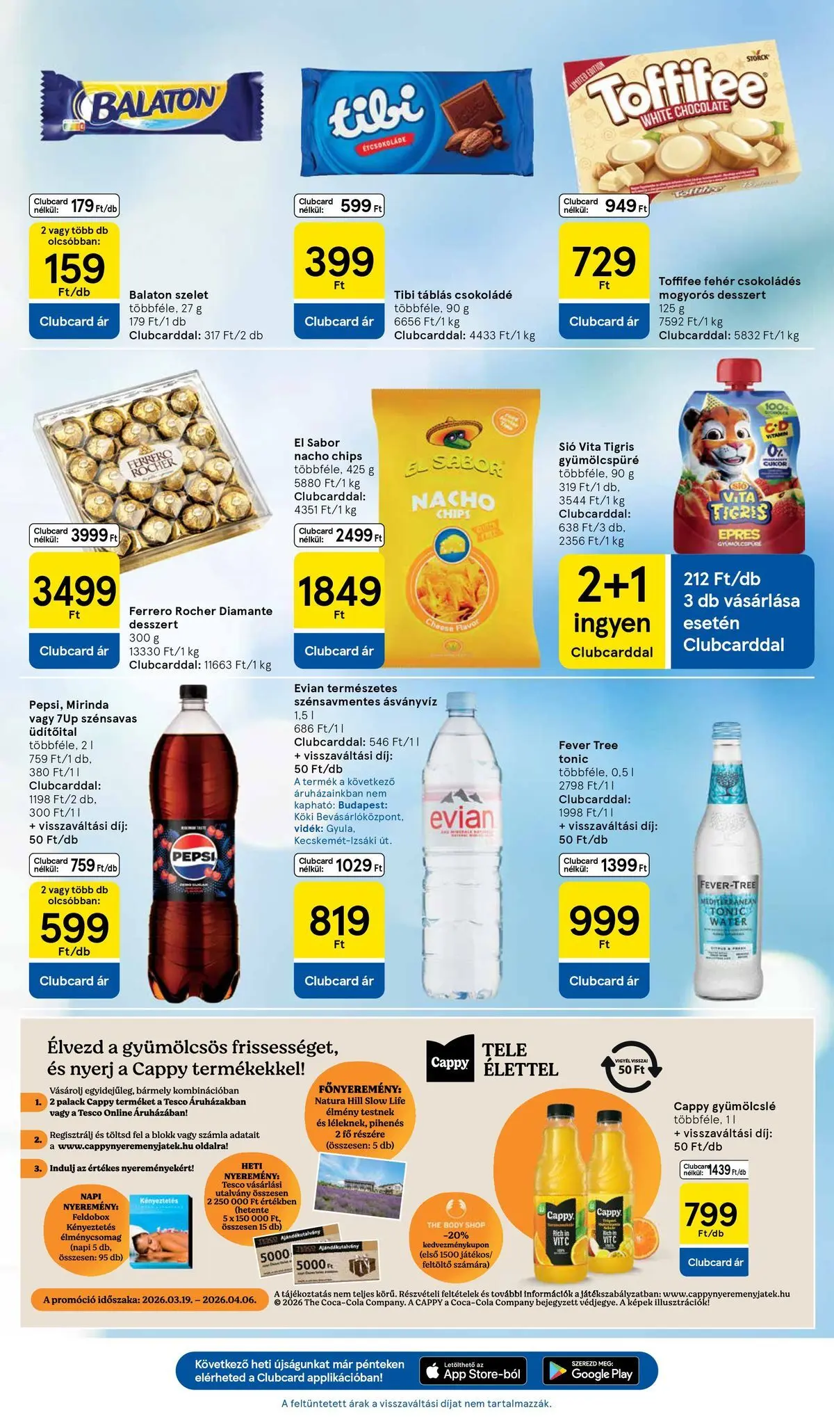 Tesco akciós újság - 2026.03.19.-tól - online | Oldal: 25 | Termékek: Chips, Toffifee, Csokoládé, Cukor
