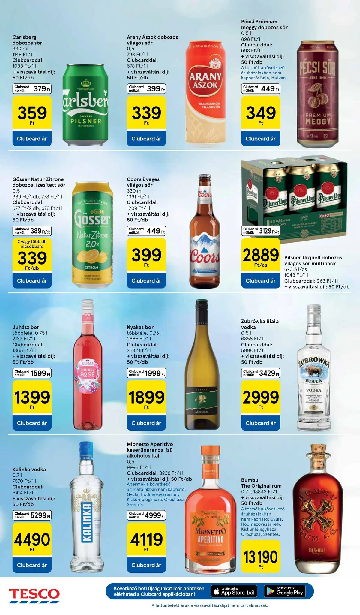 Tesco akciós újság - 2026.03.19.-tól - online | Oldal: 26 | Termékek: Kiseli krastavci, Rum, Sör, Vodka