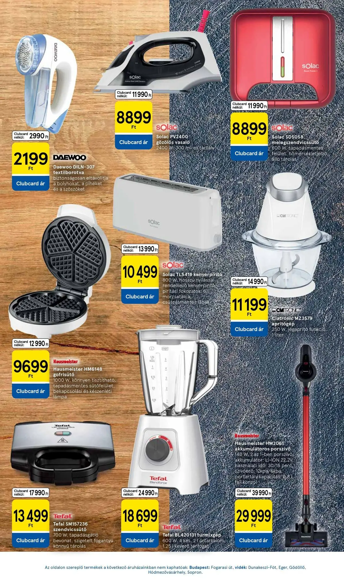 Tesco akciós újság - 2026.03.19.-tól - online | Oldal: 37 | Termékek: Gofrisütő, Porszívó, Keverő, Szendvicssütő