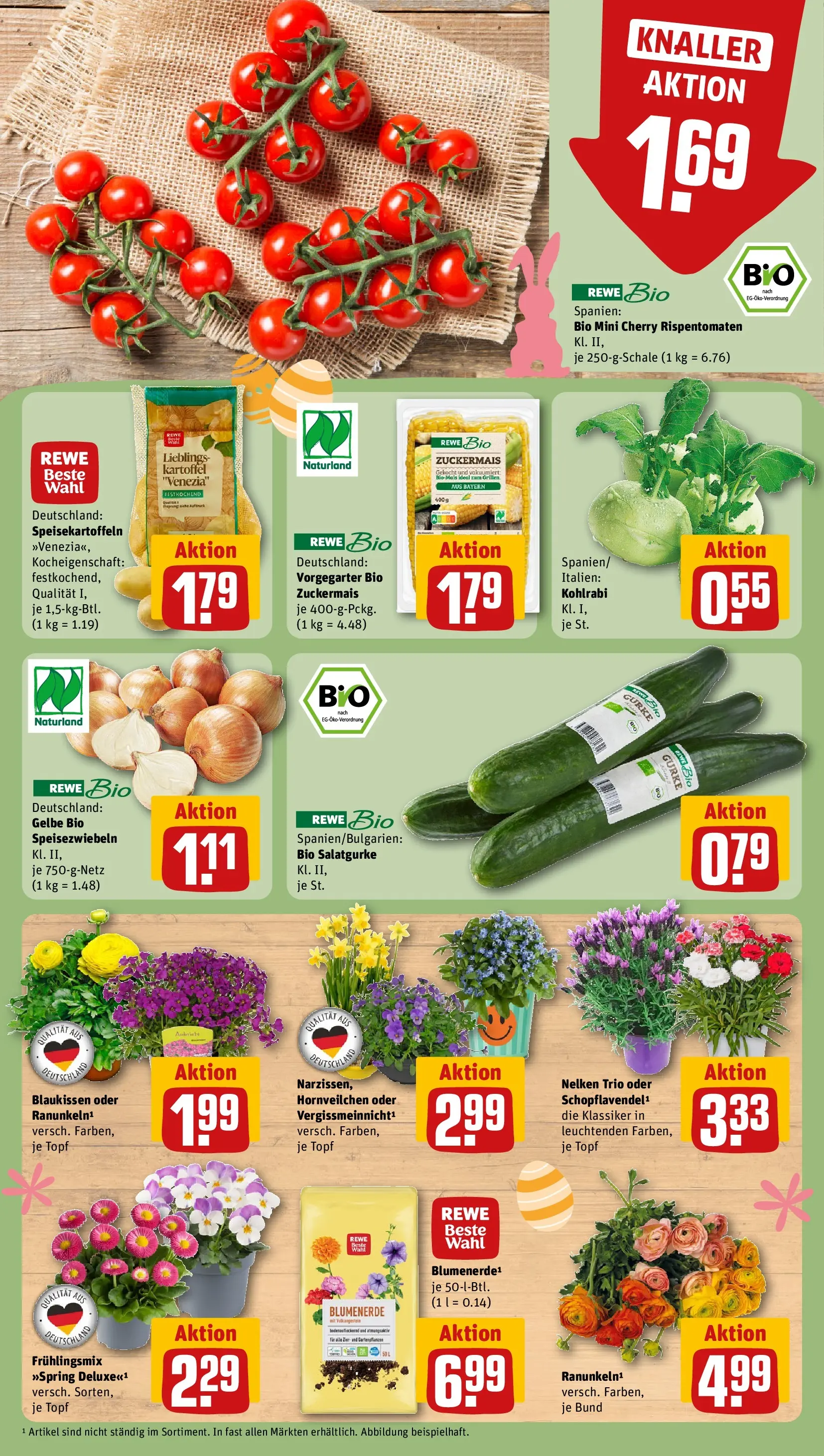 REWE Prospekt ab 22.03.2026 zum Blättern » Angebote | Seite: 9 | Produkte: Kohlrabi, Blumenerde