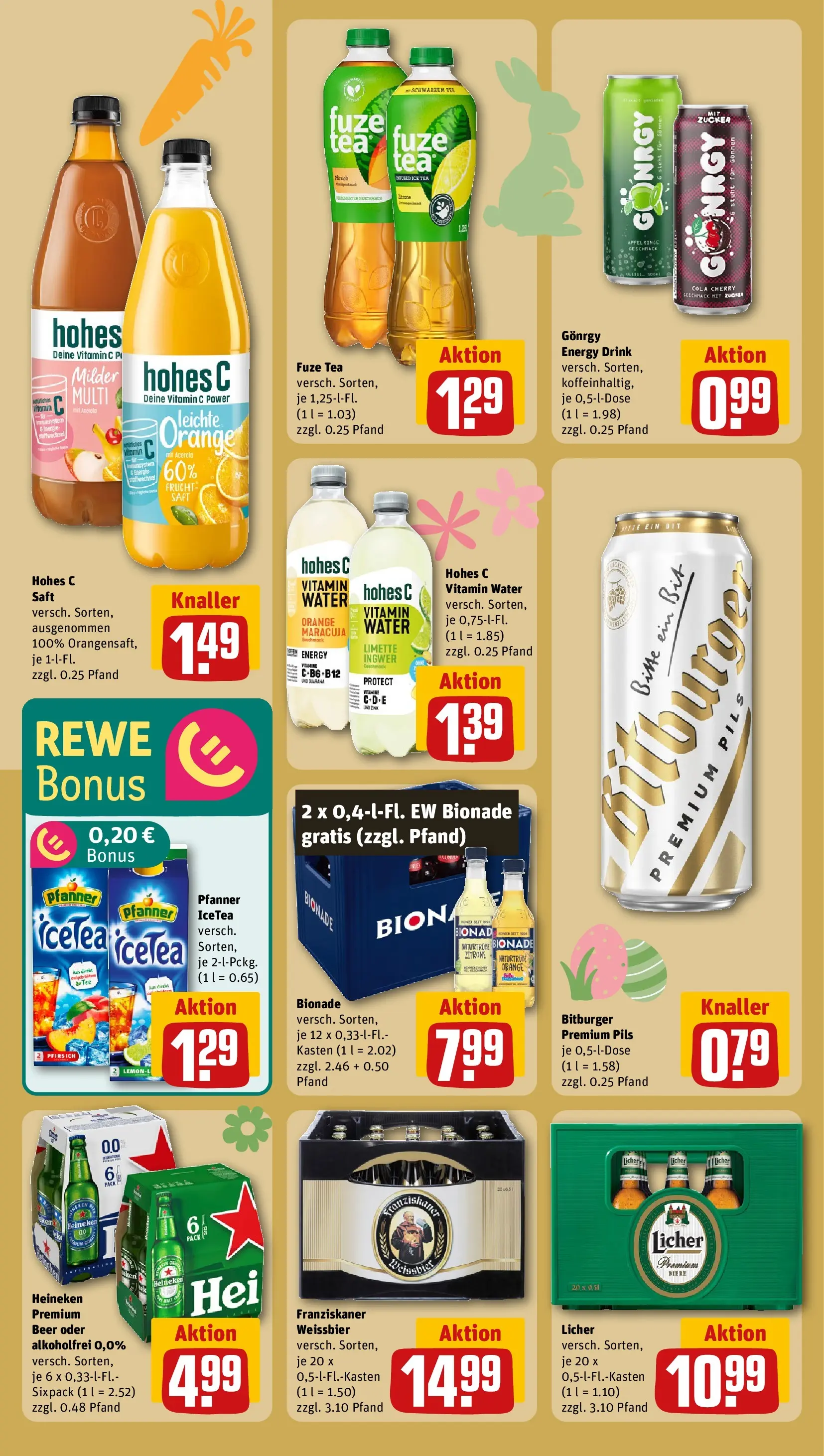 REWE Prospekt ab 22.03.2026 zum Blättern » Angebote | Seite: 18 | Produkte: Bitburger, Cola, Energy, Bionade