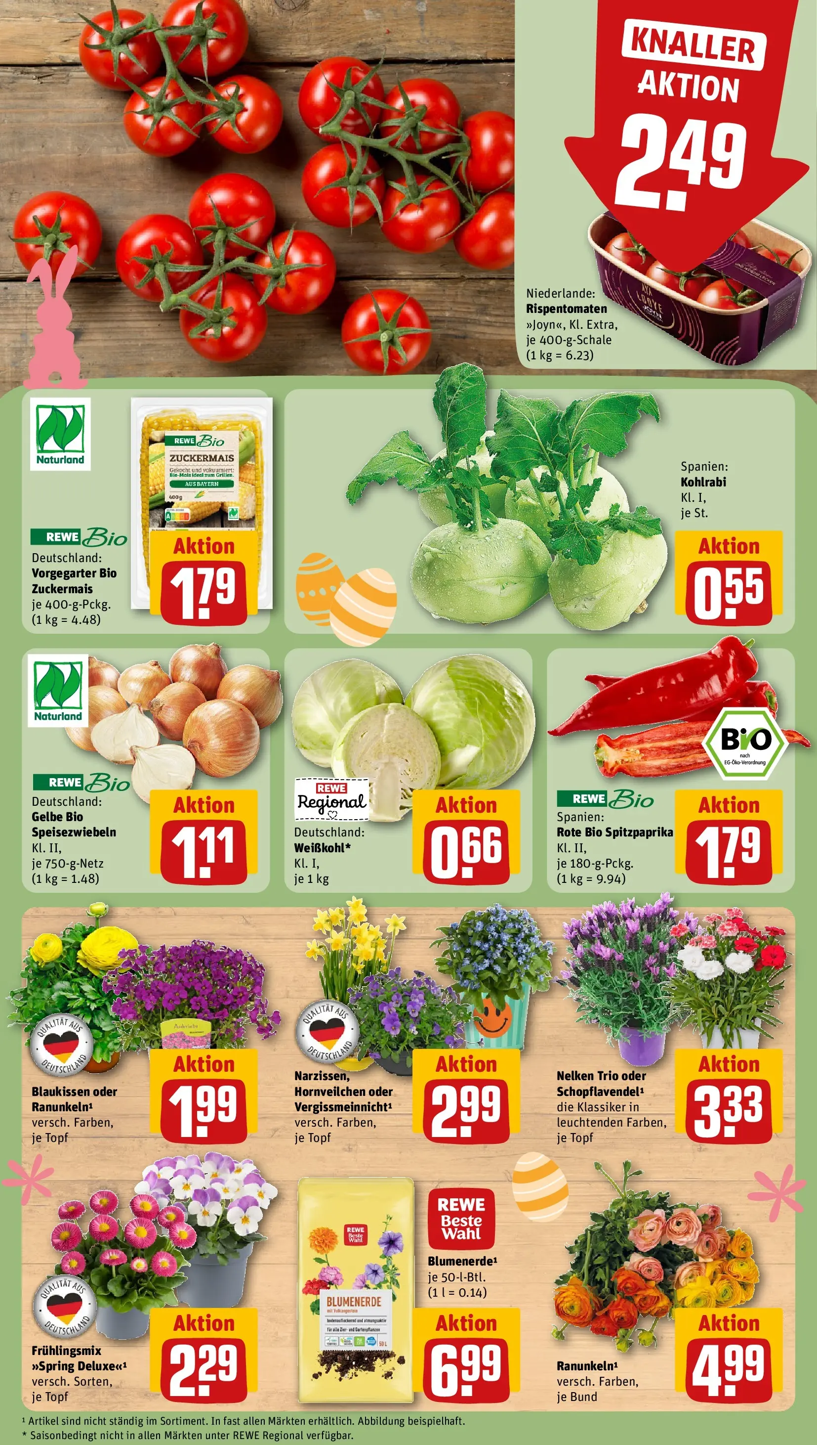 REWE Prospekt ab 22.03.2026 zum Blättern » Angebote | Seite: 9 | Produkte: Kohlrabi, Blumenerde