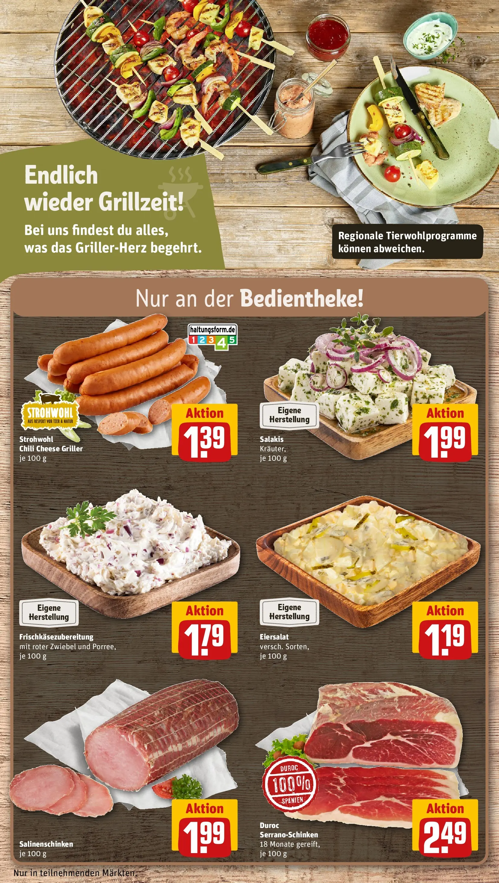 REWE Prospekt ab 22.03.2026 zum Blättern » Angebote | Seite: 13 | Produkte: Salakis, Chili, Griller