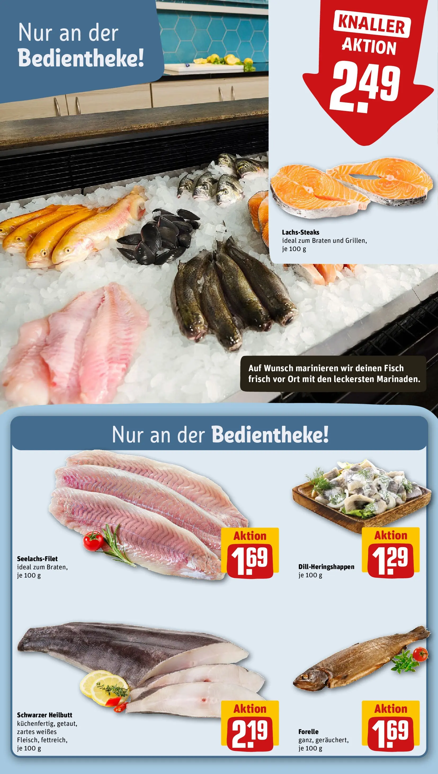 REWE Prospekt ab 22.03.2026 zum Blättern » Angebote | Seite: 33 | Produkte: Fisch, Dill, Steak