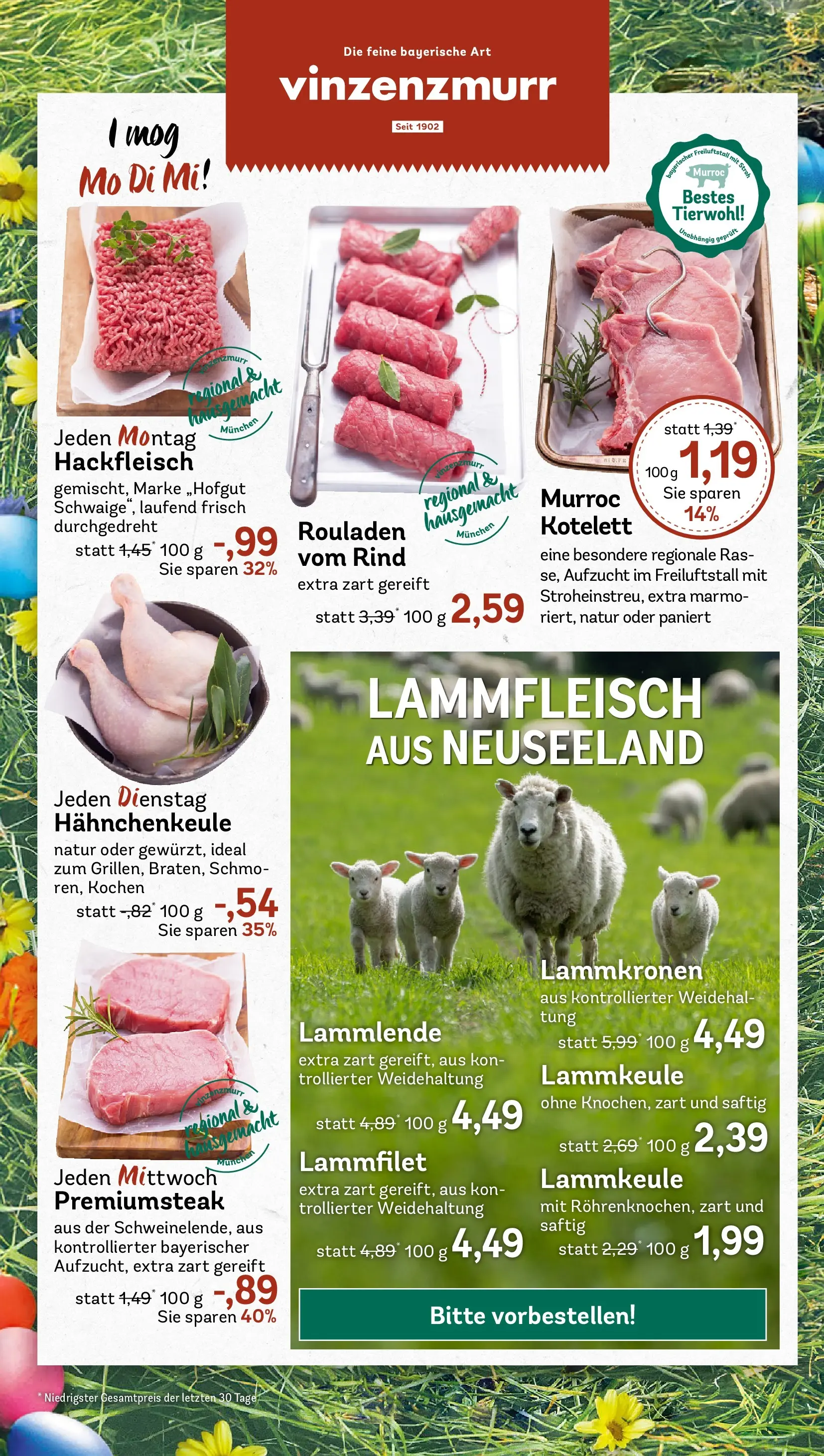 REWE Prospekt ab 22.03.2026 zum Blättern » Angebote | Seite: 10 | Produkte: Lammkeule, Hackfleisch