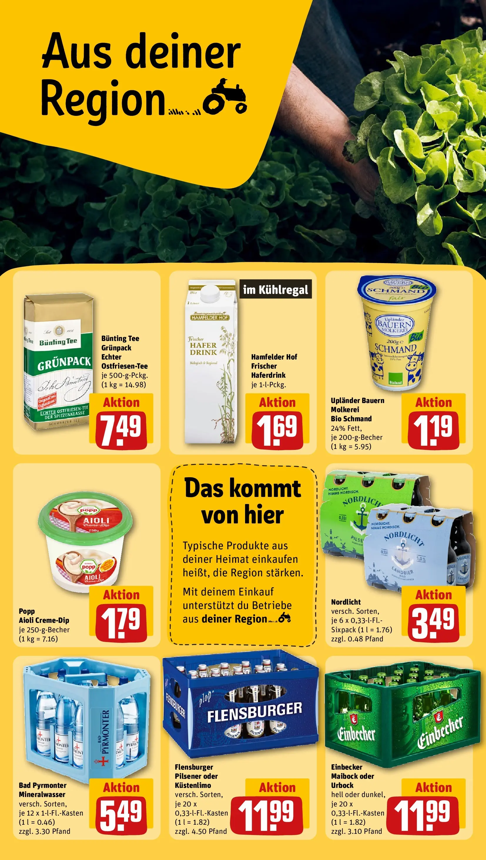 REWE Prospekt ab 22.03.2026 zum Blättern » Angebote | Seite: 26 | Produkte: Bad, Mineralwasser, Haferdrink, Tee