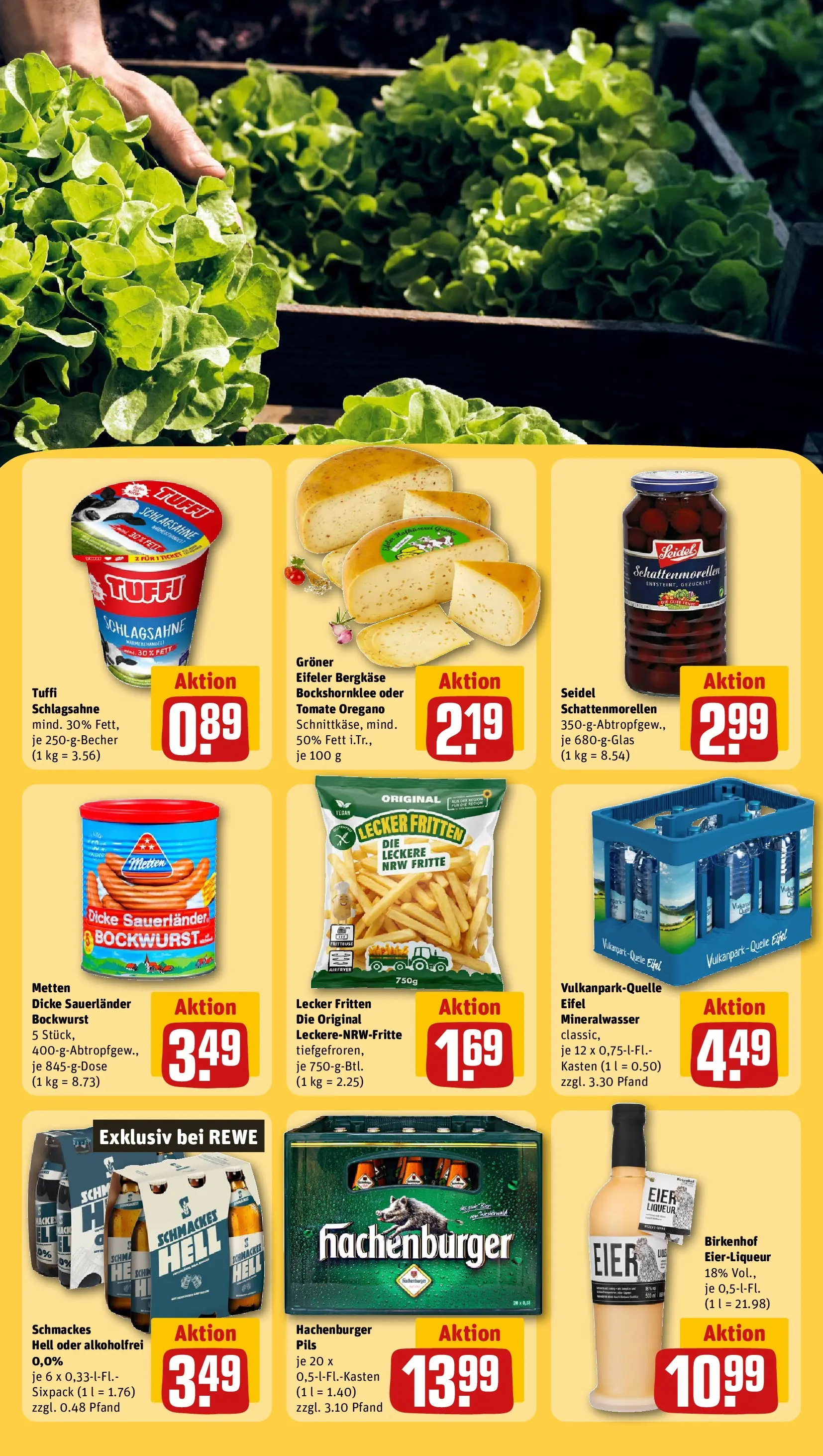 REWE Prospekt ab 22.03.2026 zum Blättern » Angebote | Seite: 25 | Produkte: Eier, Pils, Mineralwasser, Fritteuse