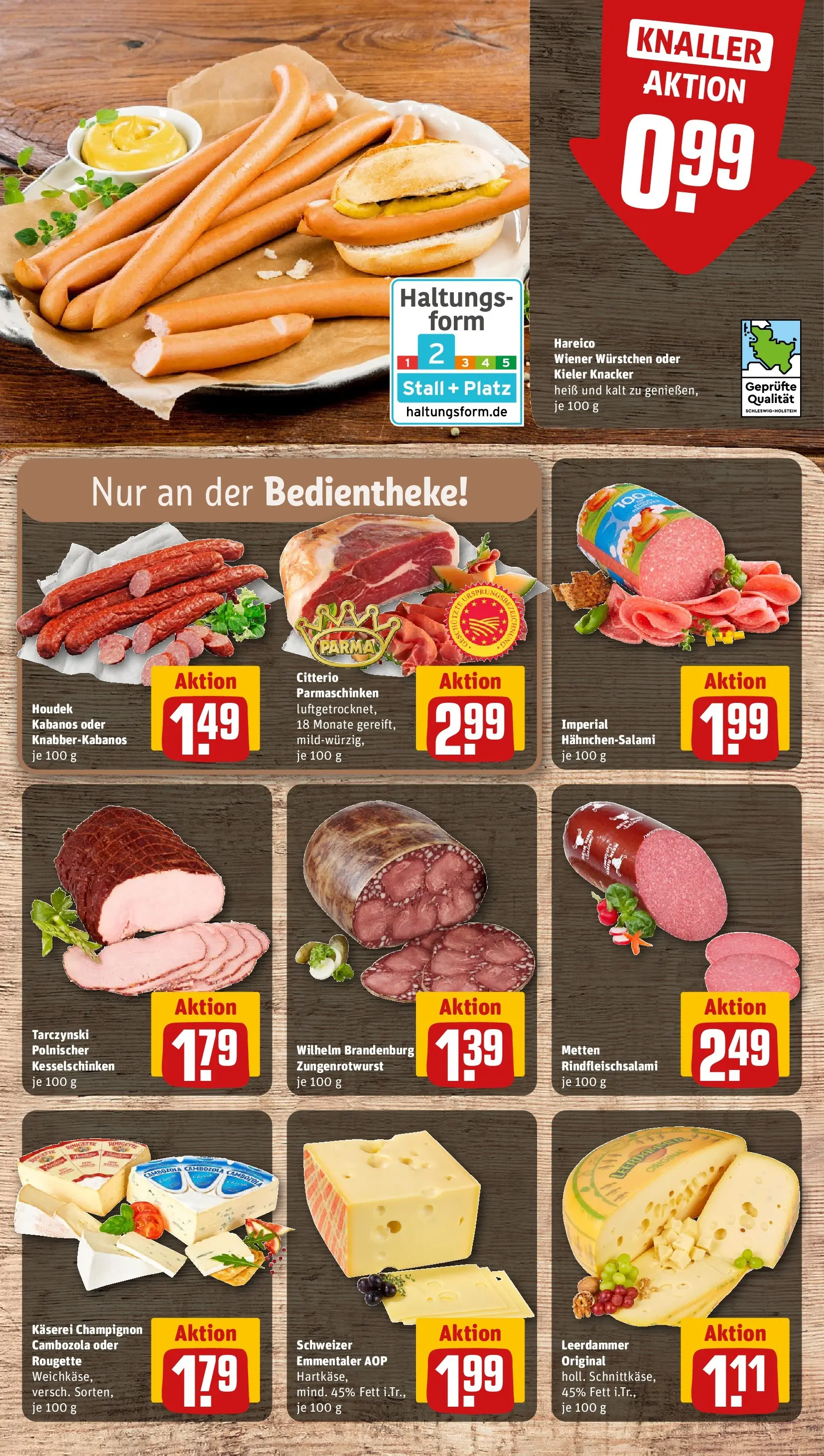 REWE Prospekt ab 22.03.2026 zum Blättern » Angebote | Seite: 11 | Produkte: Wiener wurstchen, Leerdammer, Salami