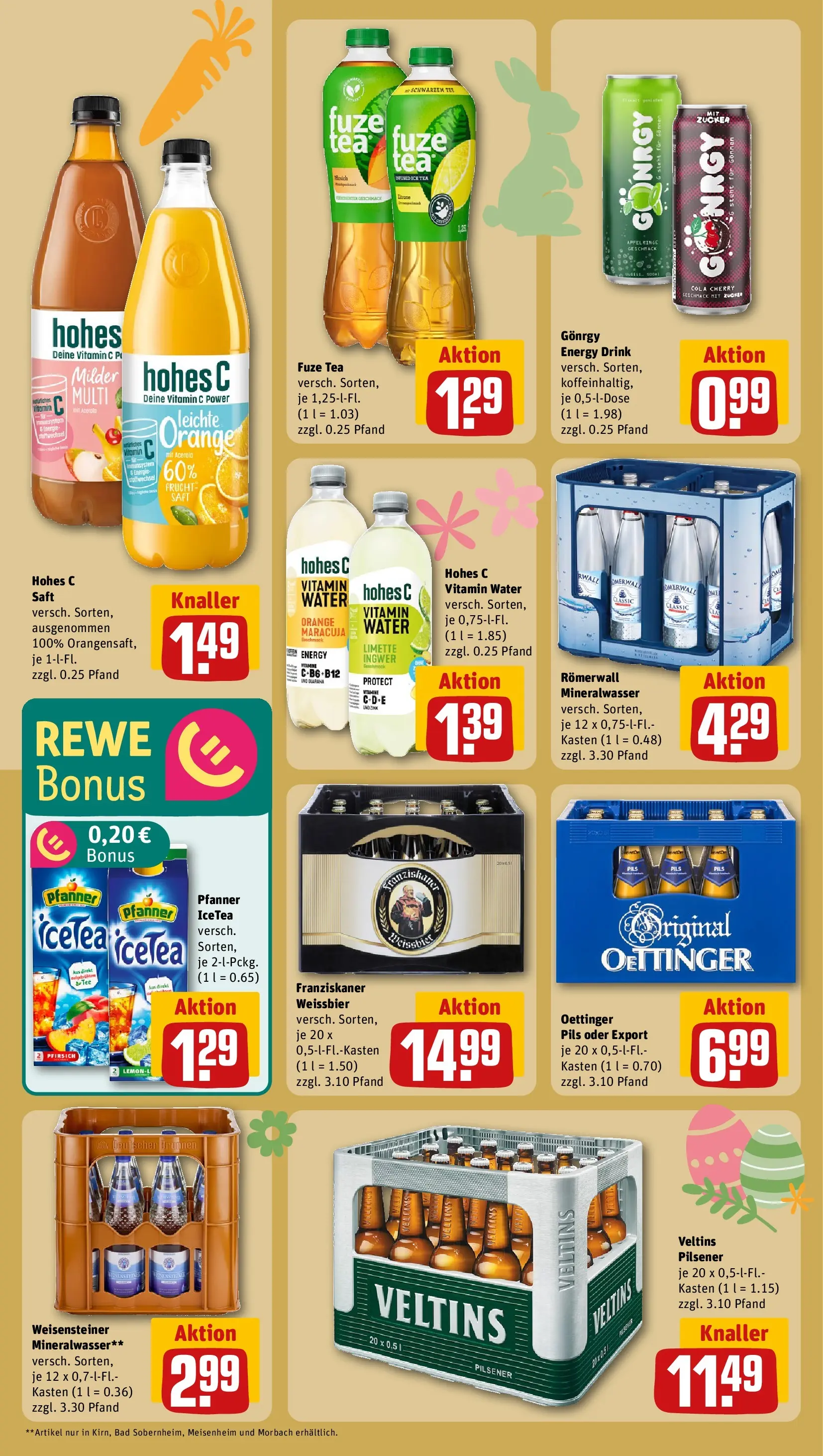 REWE Prospekt ab 22.03.2026 zum Blättern » Angebote | Seite: 18 | Produkte: Energy, Weißbier, Pils, Pfirsich