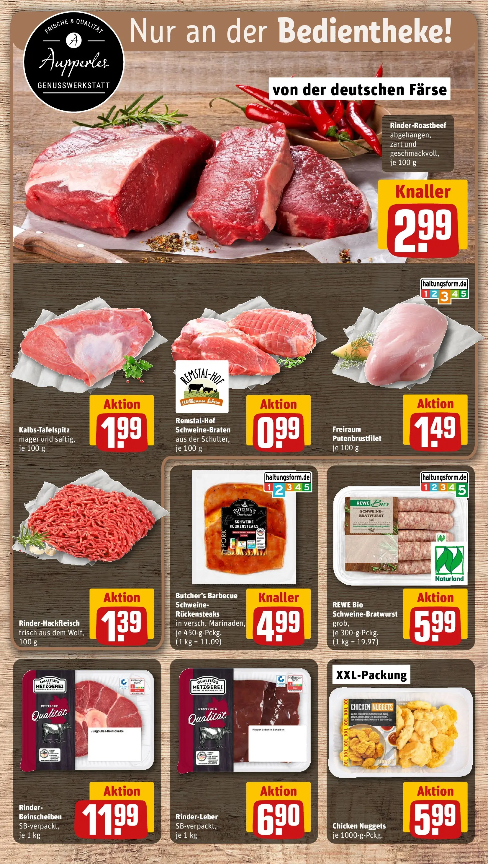 REWE Prospekt ab 23.03.2026 zum Blättern » Angebote | Seite: 12 | Produkte: Top, Bratwurst, Steak