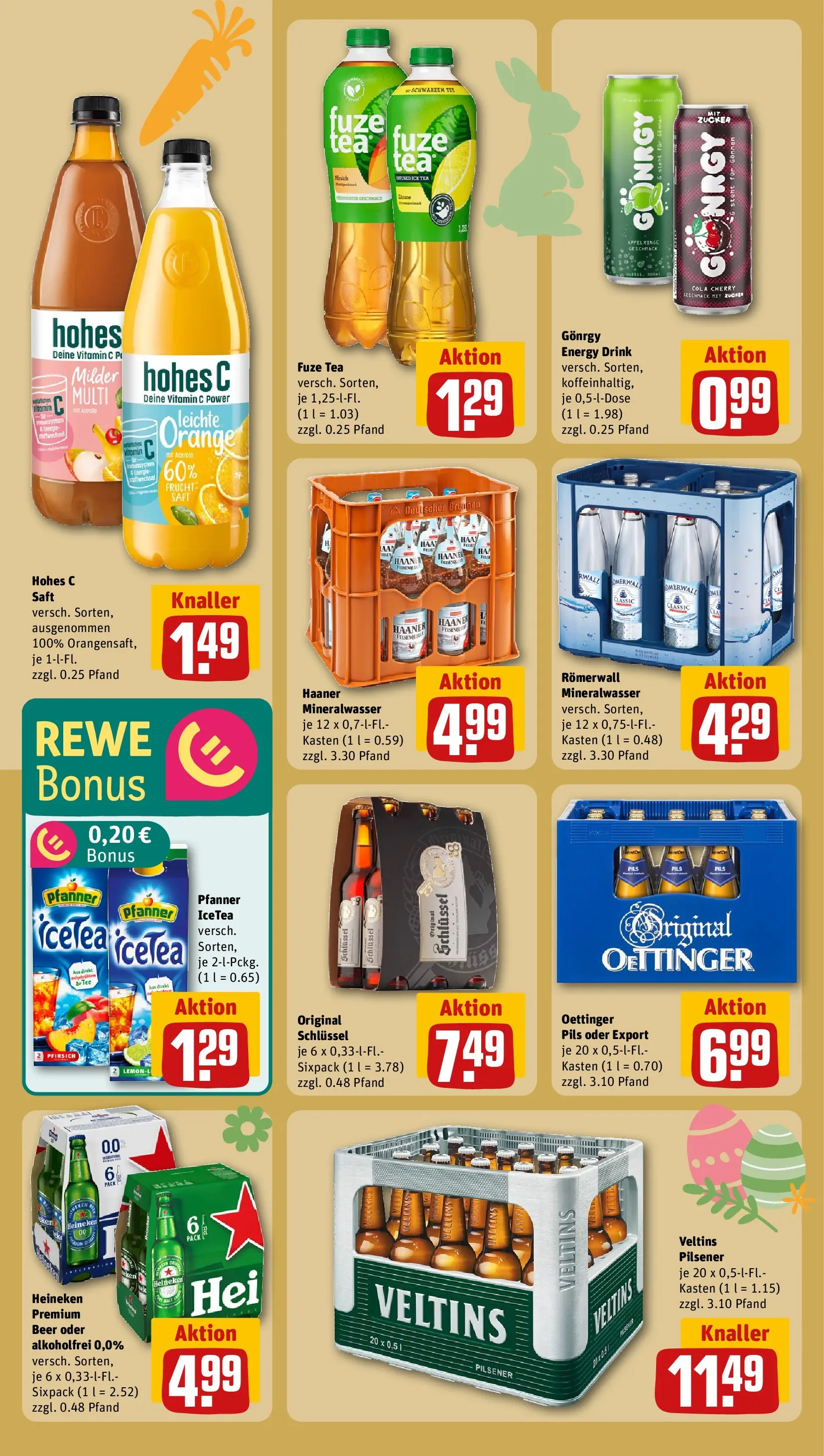 REWE Prospekt ab 23.03.2026 zum Blättern » Angebote | Seite: 16 | Produkte: Pils, Pfirsich, Saft, Veltins