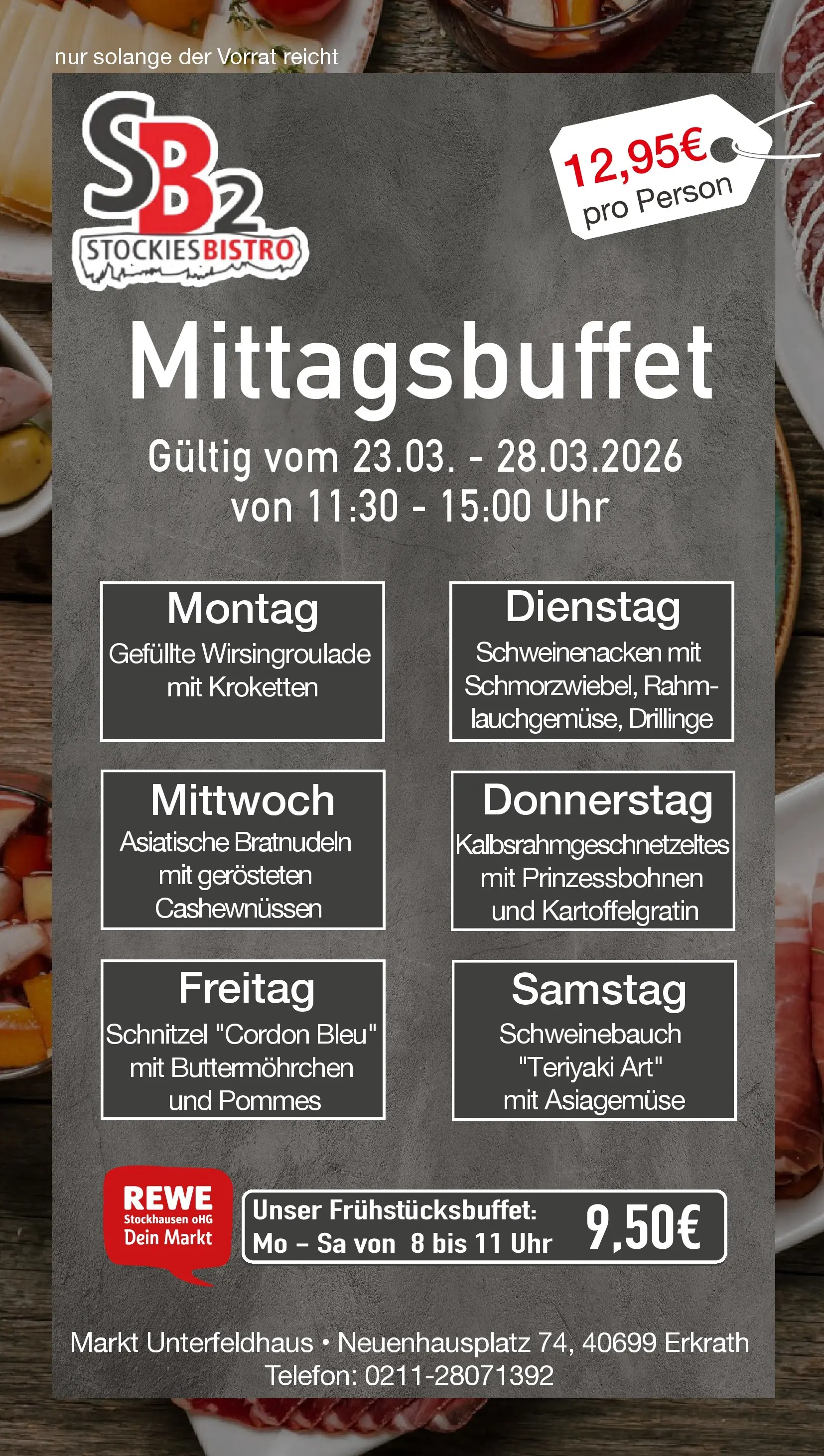 REWE Prospekt ab 23.03.2026 zum Blättern » Angebote | Seite: 29 | Produkte: Pommes, Schweinenacken, Schnitzel, Uhr