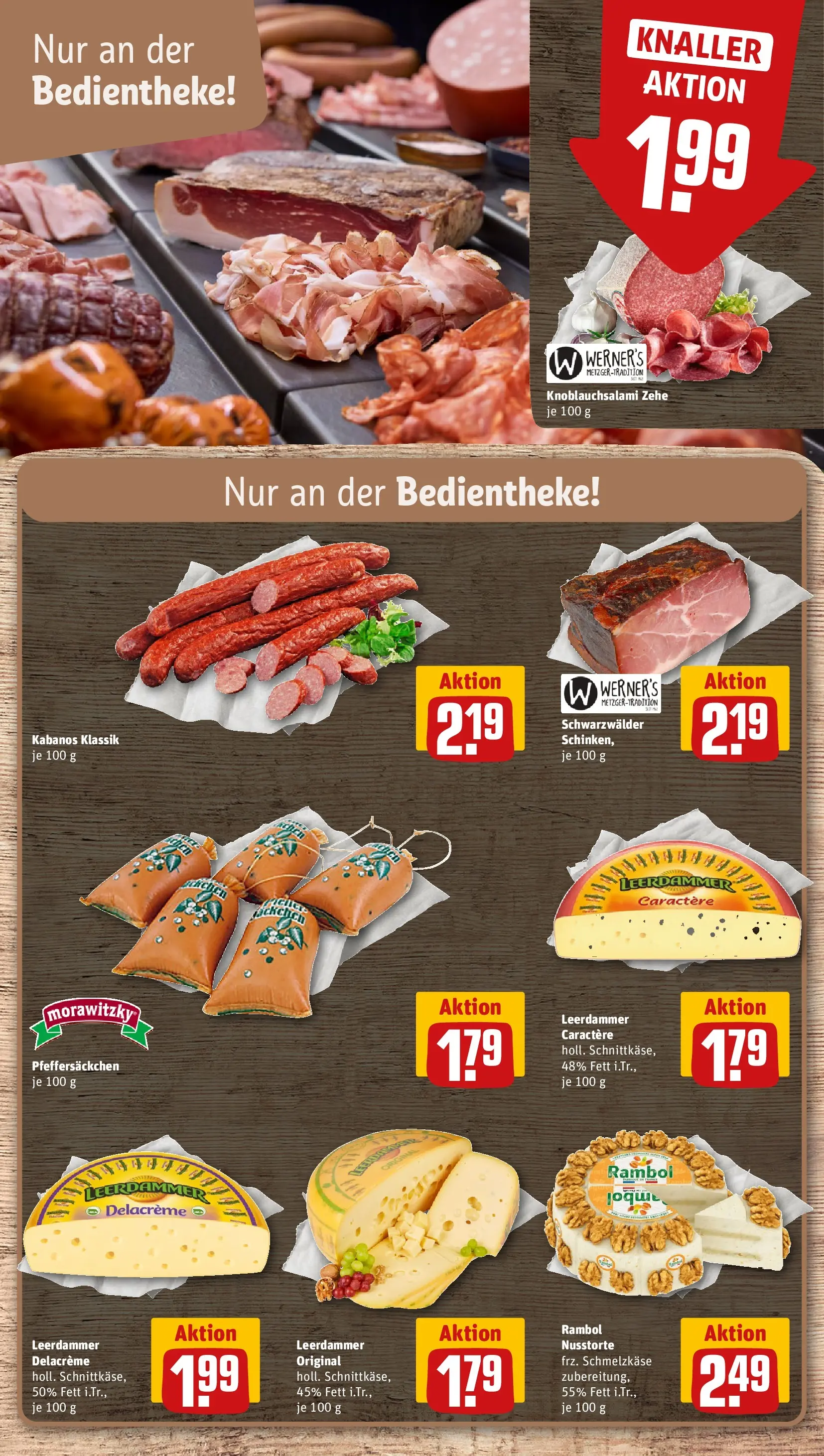 REWE Prospekt ab 23.03.2026 zum Blättern » Angebote | Seite: 11 | Produkte: Leerdammer, Salami, Schinken, Morawitzky