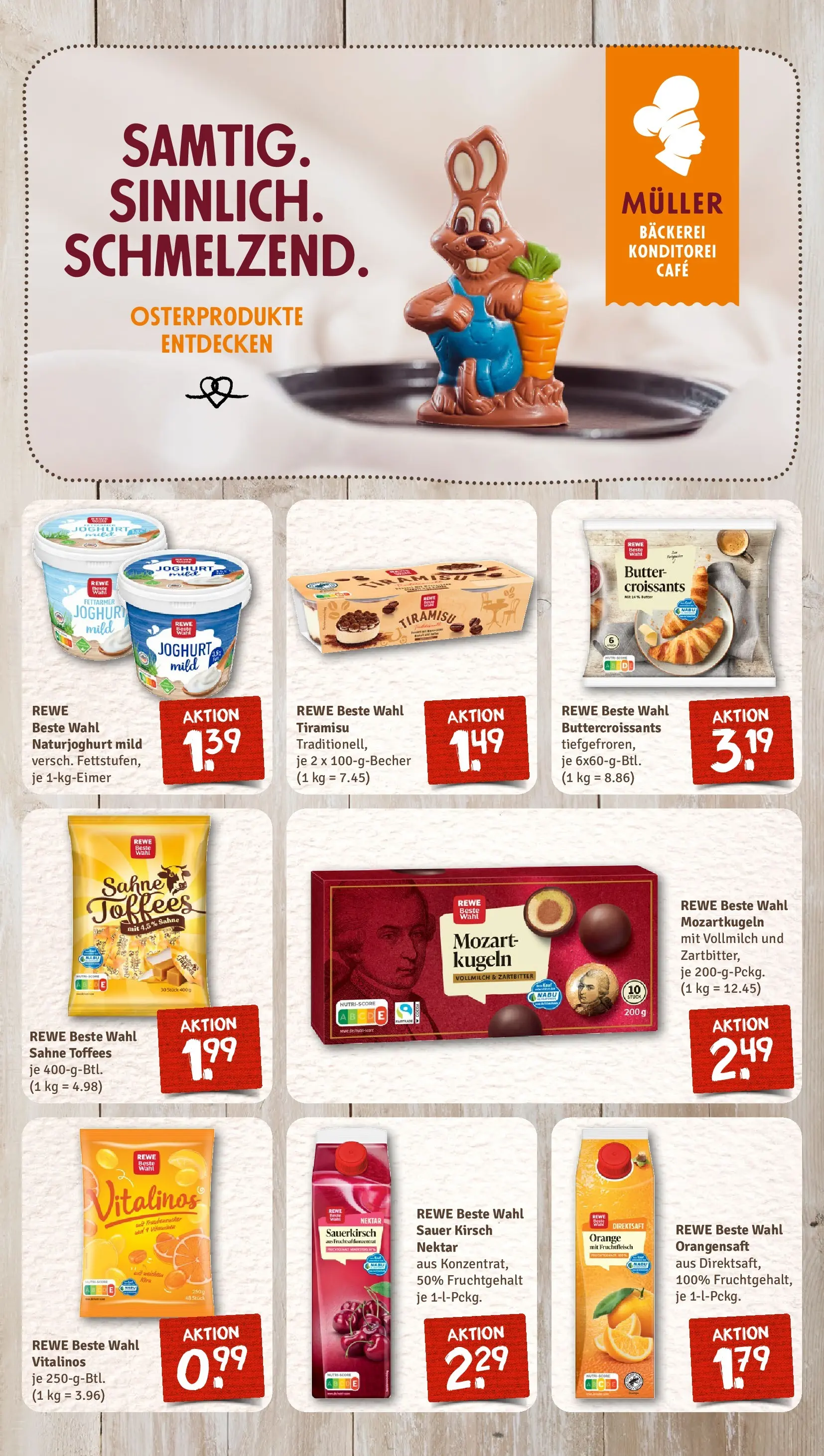 REWE Prospekt ab 23.03.2026 zum Blättern » Angebote | Seite: 11 | Produkte: Bäckerei, Butter, Joghurt, Sahne