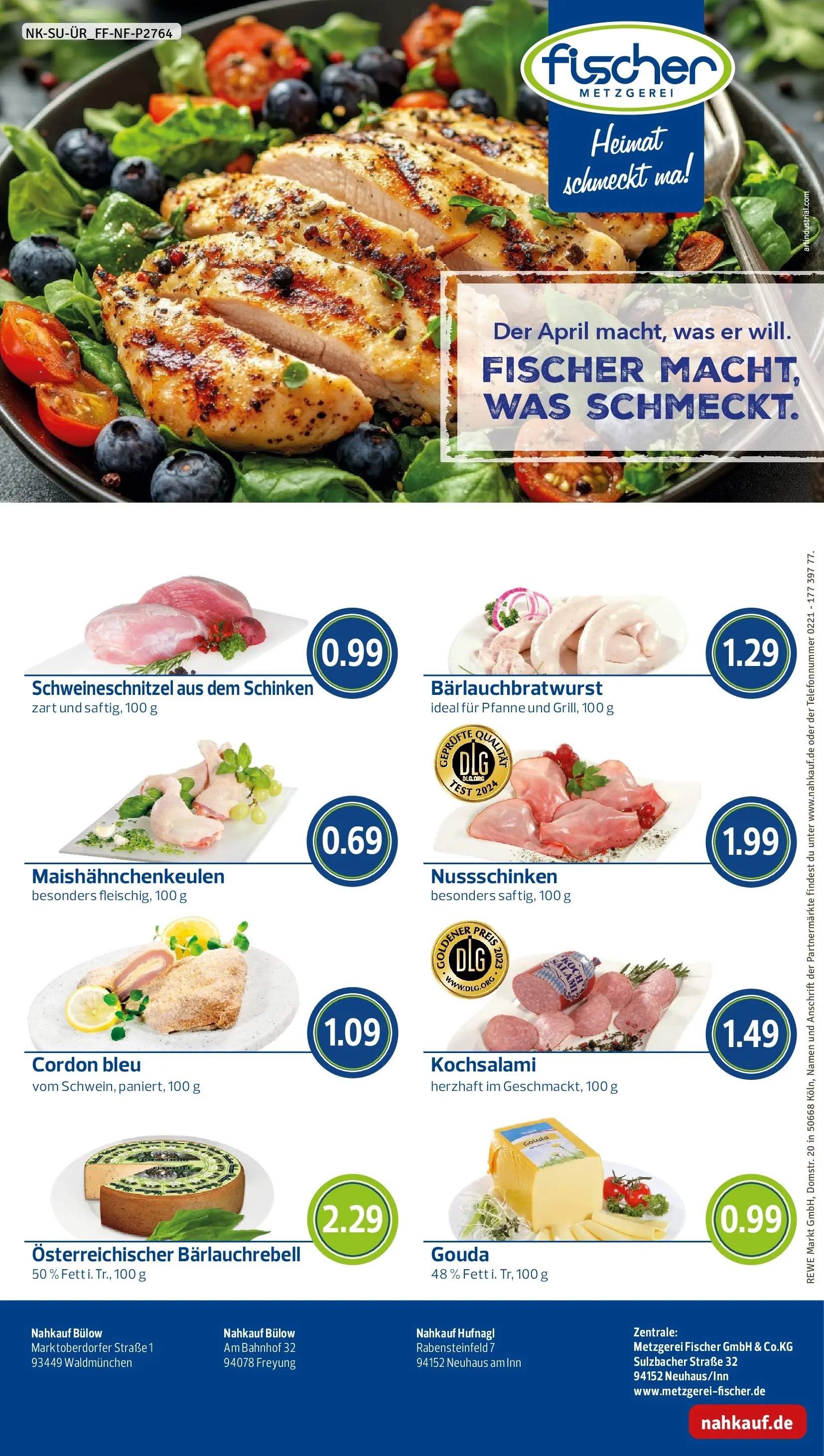 REWE Prospekt ab 23.03.2026 zum Blättern » Angebote | Seite: 12 | Produkte: Gouda, Schnitzel, Salami, Schinken