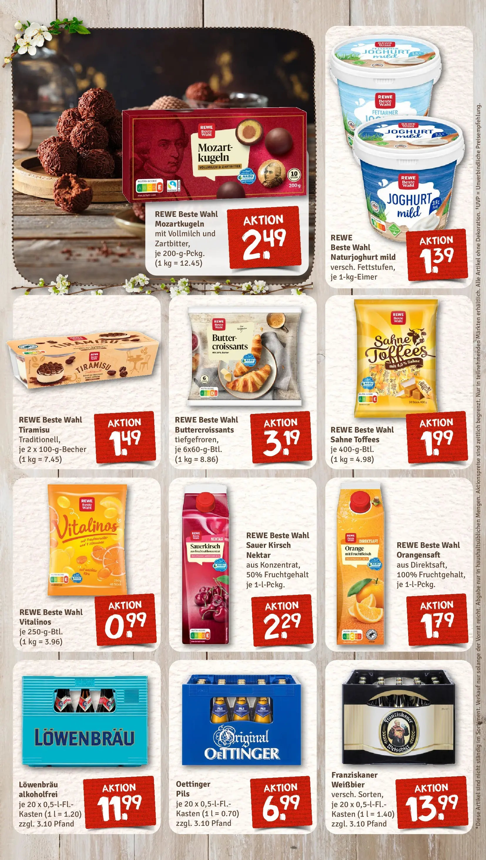 REWE Prospekt ab 23.03.2026 zum Blättern » Angebote | Seite: 11 | Produkte: Butter, Weißbier, Pils, Orangensaft