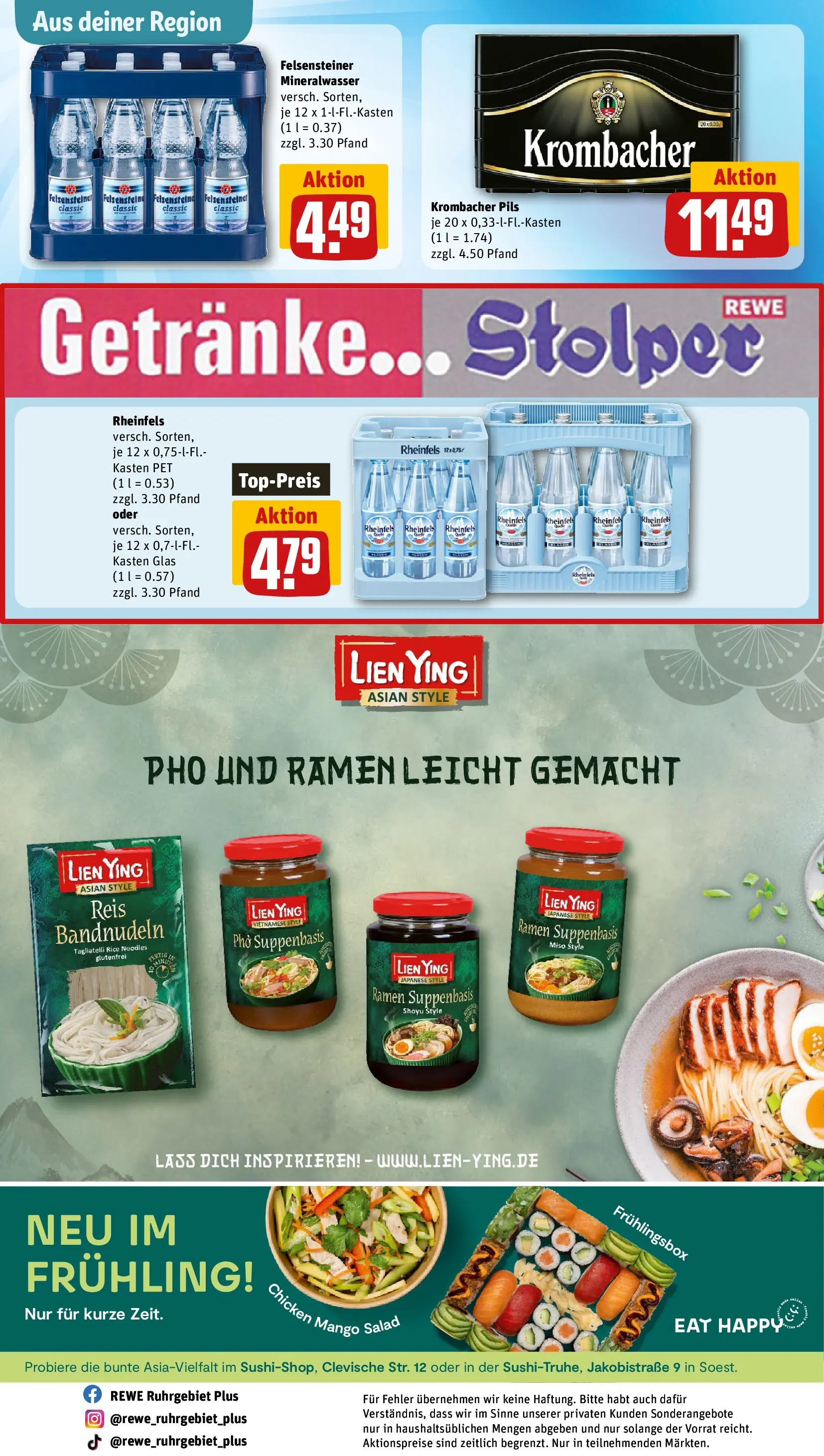 REWE Prospekt ab 23.03.2026 zum Blättern » Angebote | Seite: 31 | Produkte: Box, Mango, Krombacher, Reis