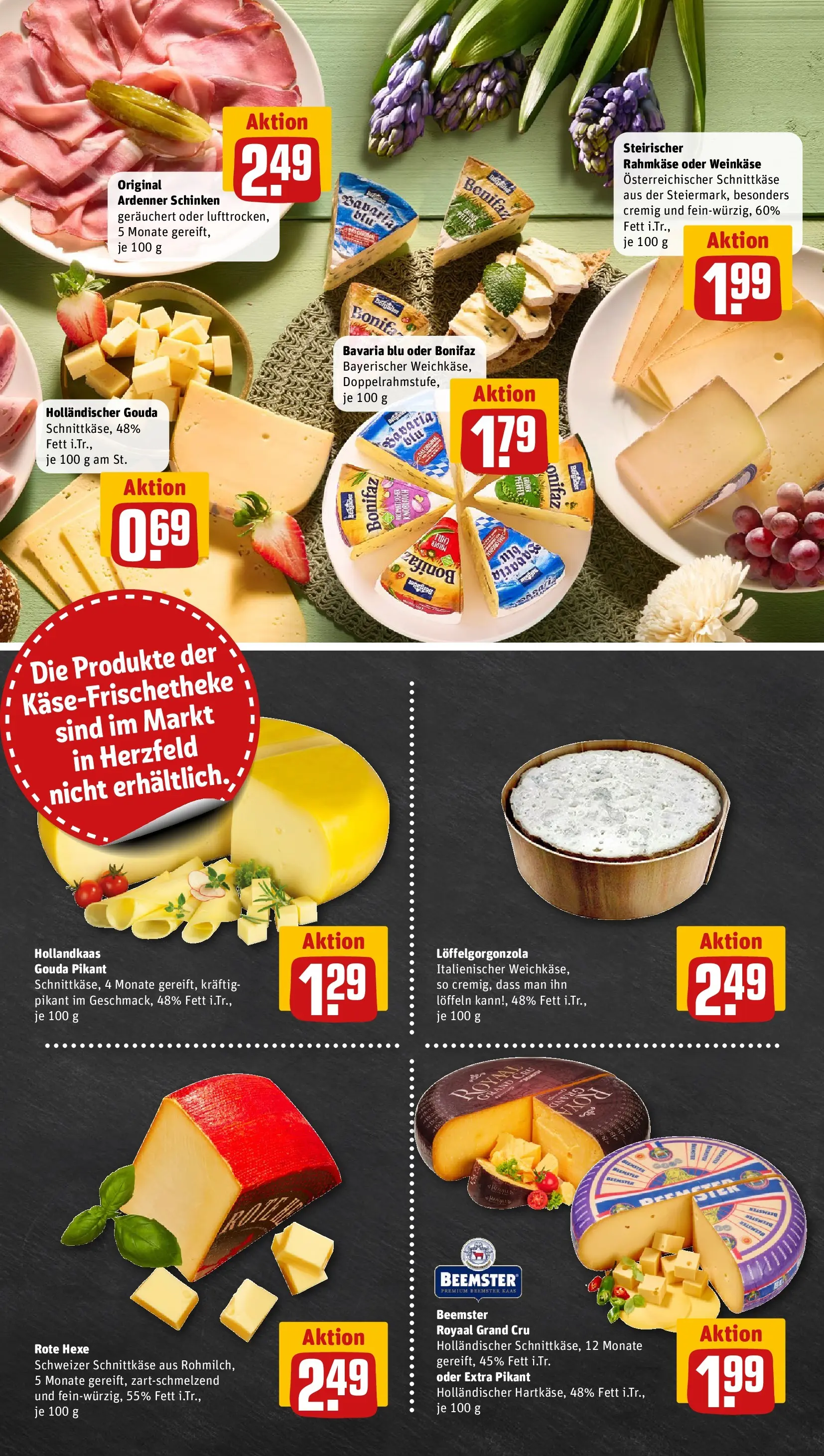 REWE Prospekt ab 23.03.2026 zum Blättern » Angebote | Seite: 9 | Produkte: Gouda, Schinken
