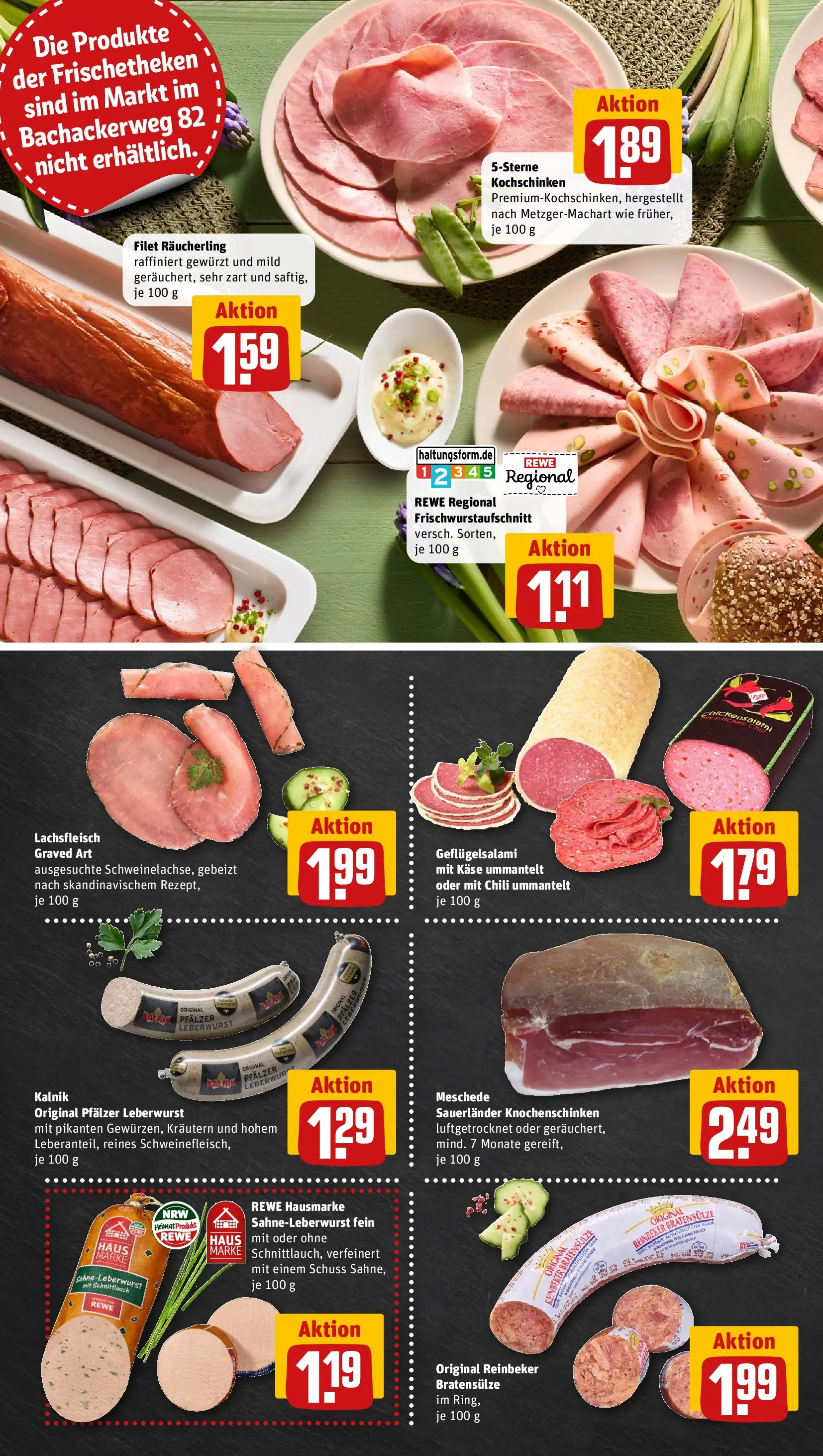 REWE Prospekt ab 23.03.2026 zum Blättern » Angebote | Seite: 8 | Produkte: Käse, Chili, Salami