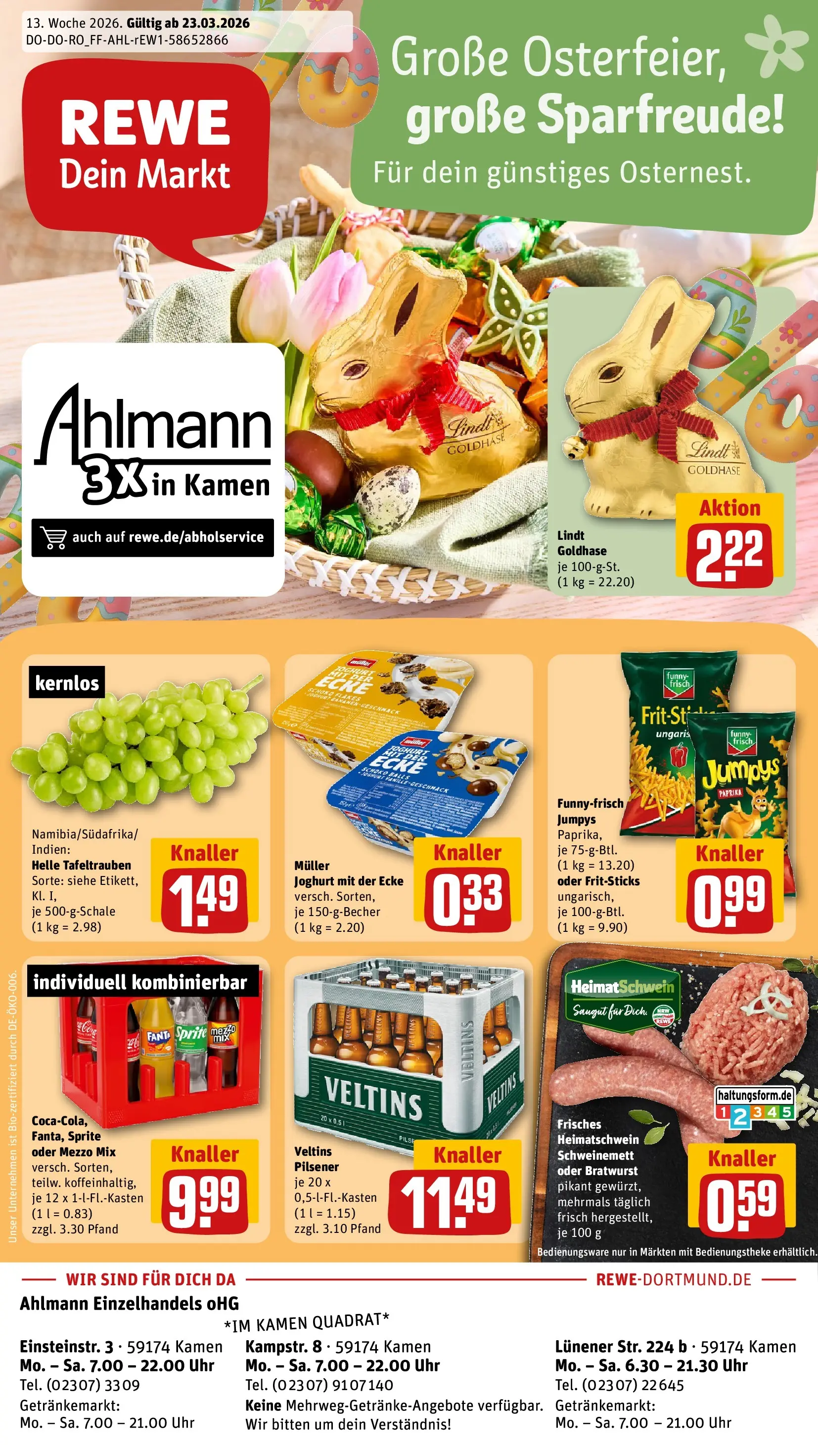 REWE Prospekt ab 23.03.2026 zum Blättern » Angebote | Seite: 1