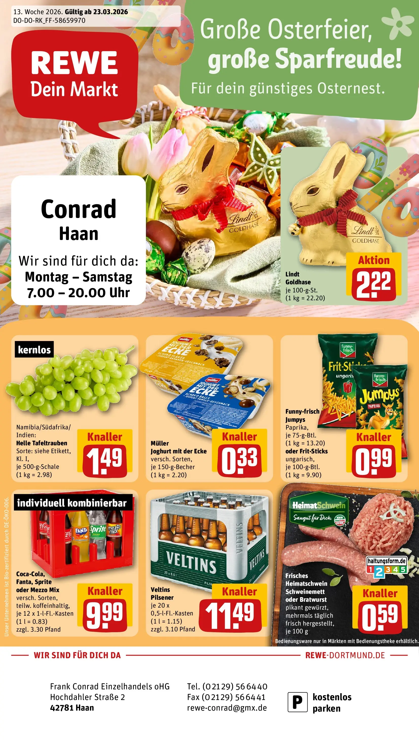 REWE Prospekt ab 23.03.2026 zum Blättern » Angebote | Seite: 1