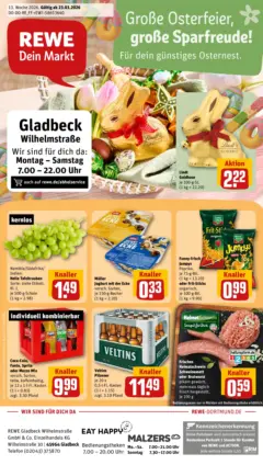 Rewe Prospekt Gladbeck	 ab 23.03.2026 gültig