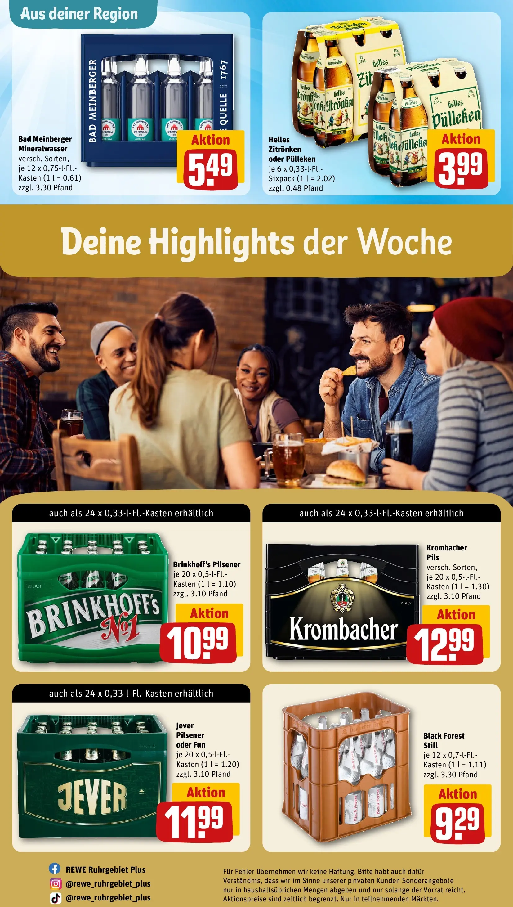 REWE Prospekt ab 23.03.2026 zum Blättern » Angebote | Seite: 31 | Produkte: Pils, Mineralwasser, Jever, Krombacher