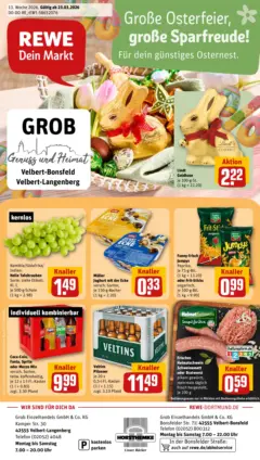 Rewe Prospekt Velbert / Langenberg	 ab 23.03.2026 gültig