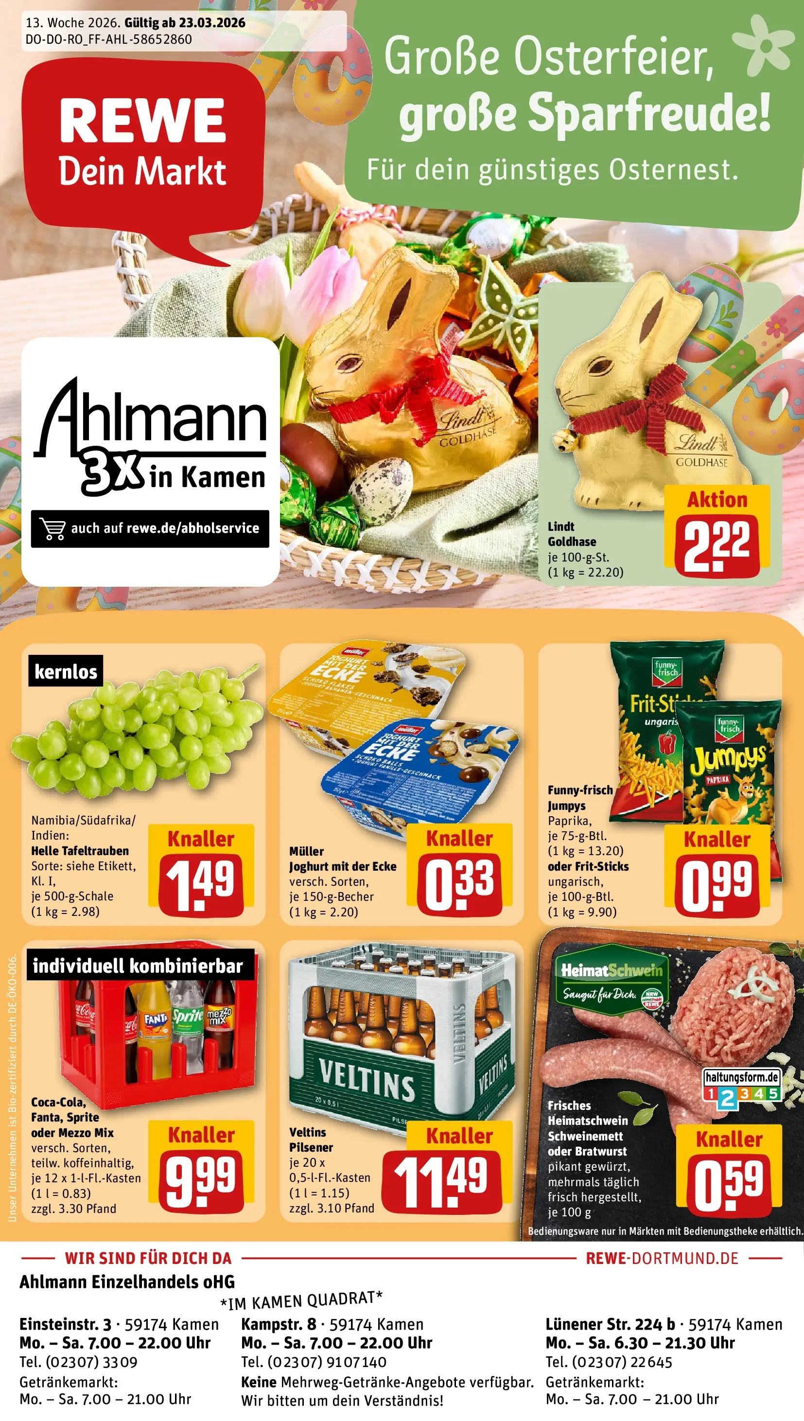 REWE Prospekt ab 23.03.2026 zum Blättern » Angebote | Seite: 1