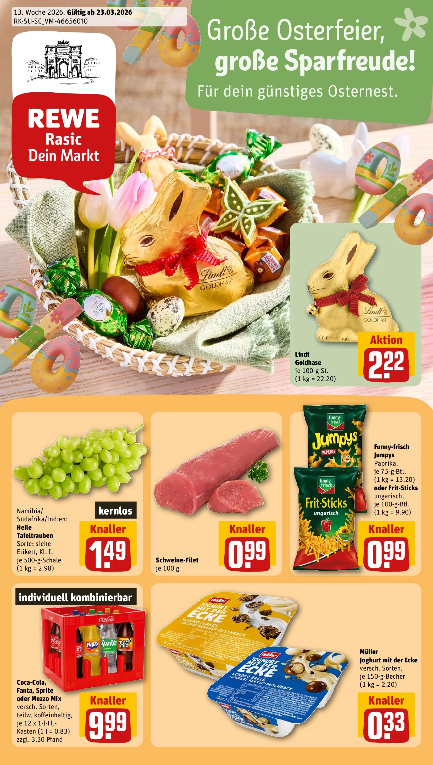 REWE Prospekt ab 23.03.2026 zum Blättern » Angebote | Seite: 1